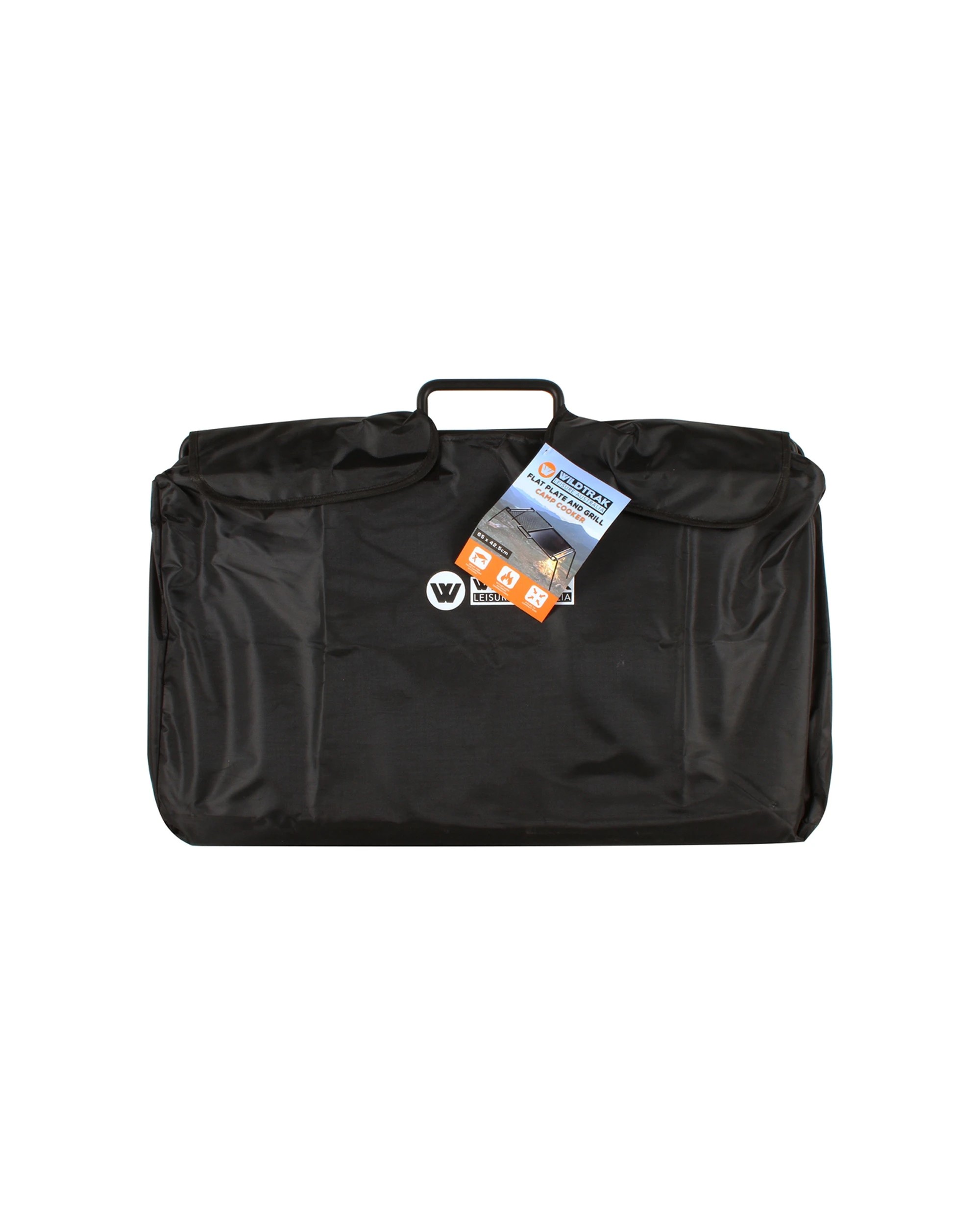 2 Wildtrak Flat Plate And Grill Camp Cooker Large Heavy Duty Steel - Black, 2 of 2