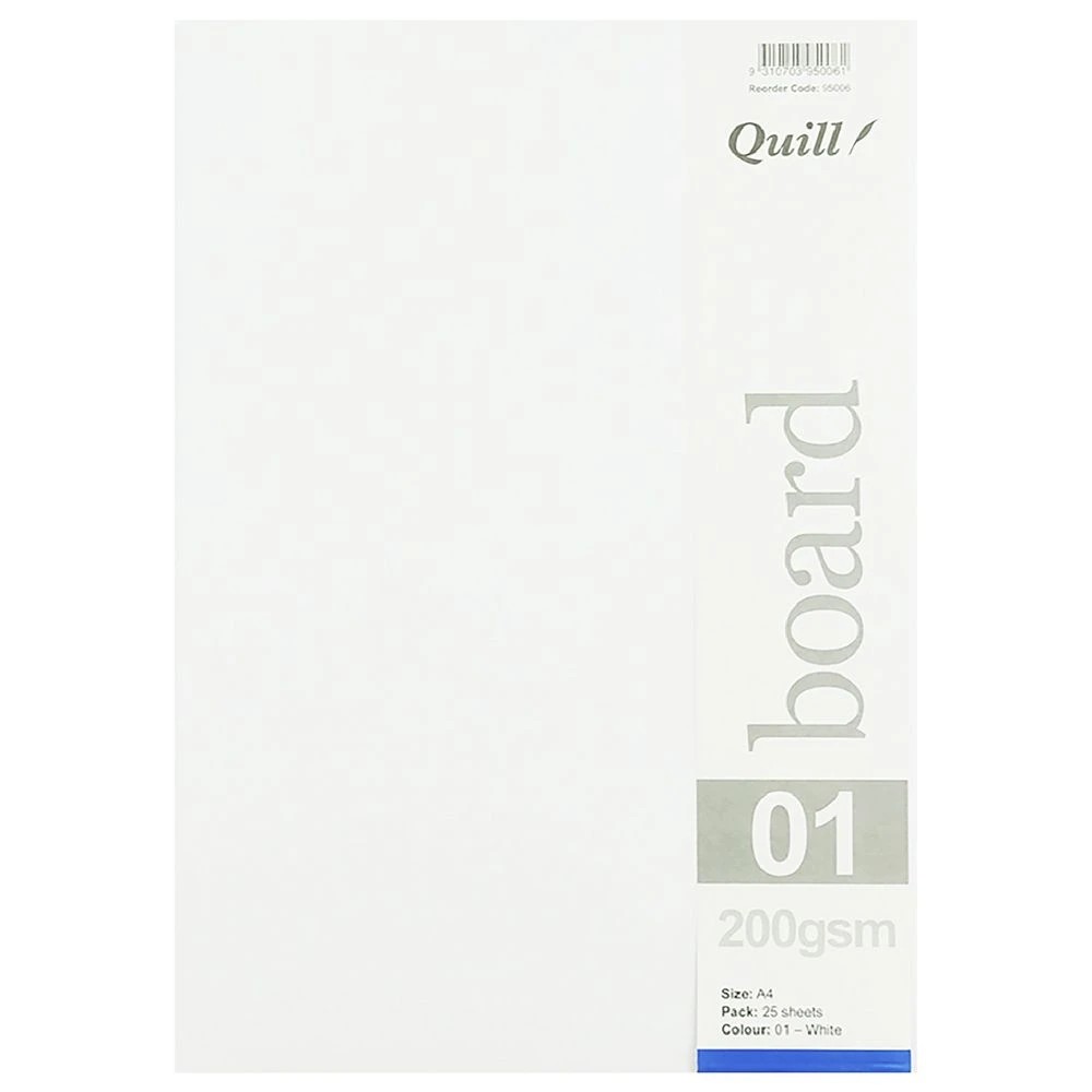 3 Quill A4 200gsm Board White 25 Pack, 3 of 3