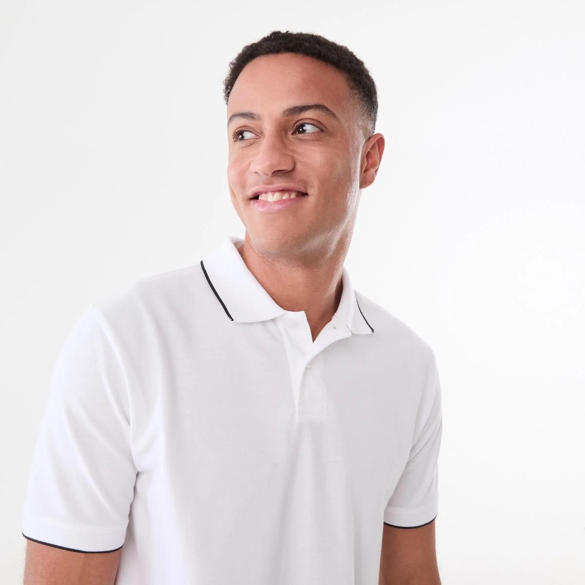 4 Pique Polo Shirt WHITE, 4 of 5