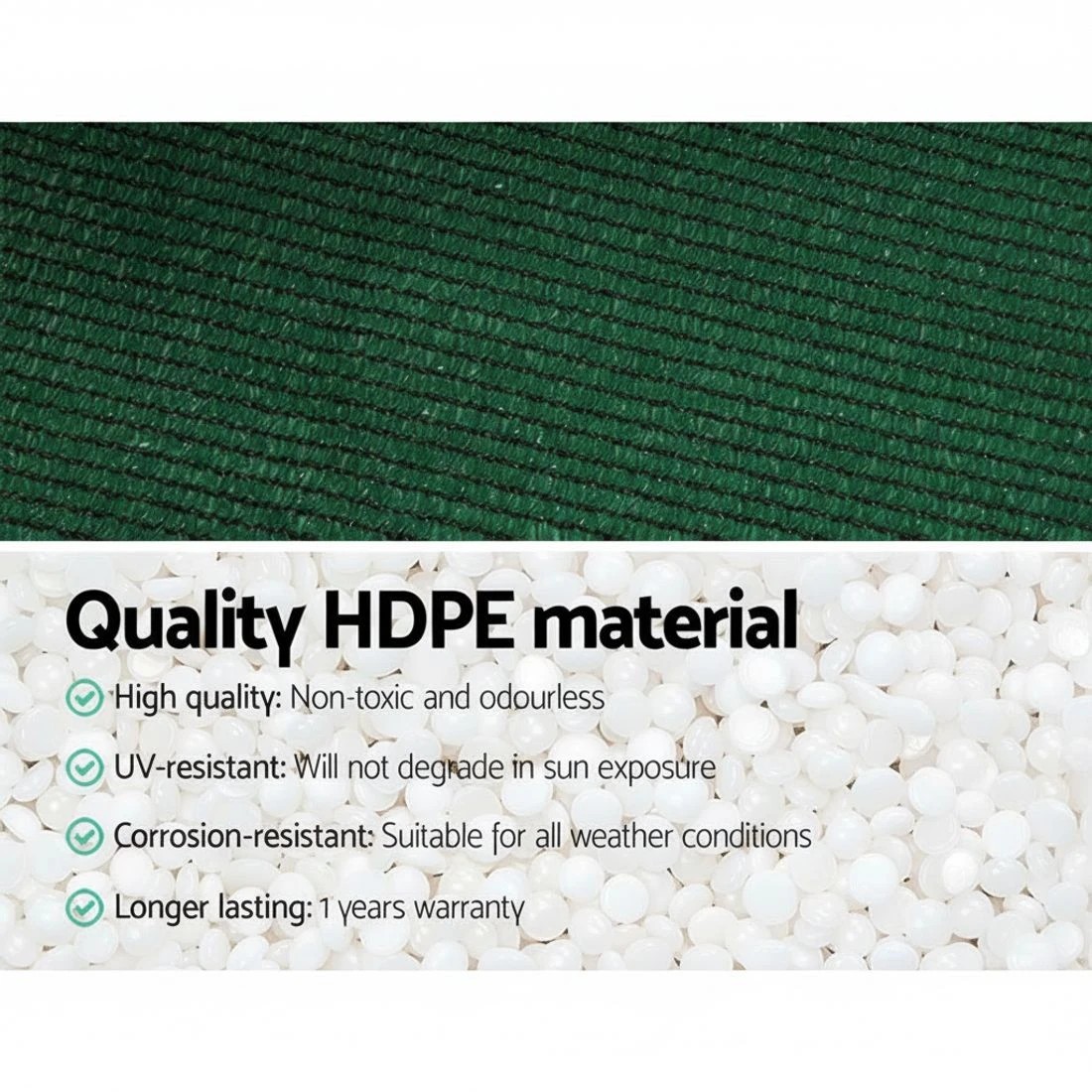 3 Instahut 70% Shade Cloth 1.83x30m Shadecloth Sail Heavy Duty - Green, 3 of 5