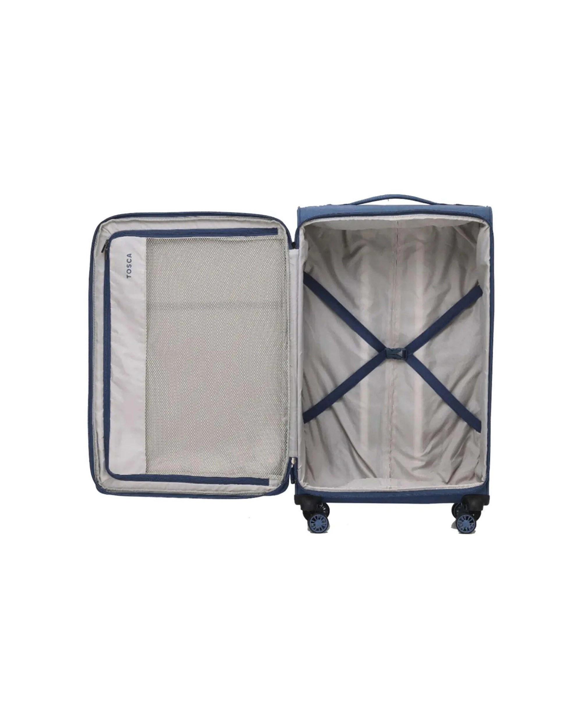 7 Tosca 3Pc So-Lite 2-Wheel Suitcase Travelling Luggage Trolley Set - Blue, 7 of 9