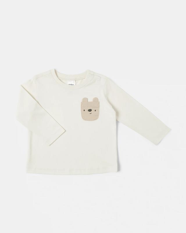 Cotton Long Sleeve Pocket T-s