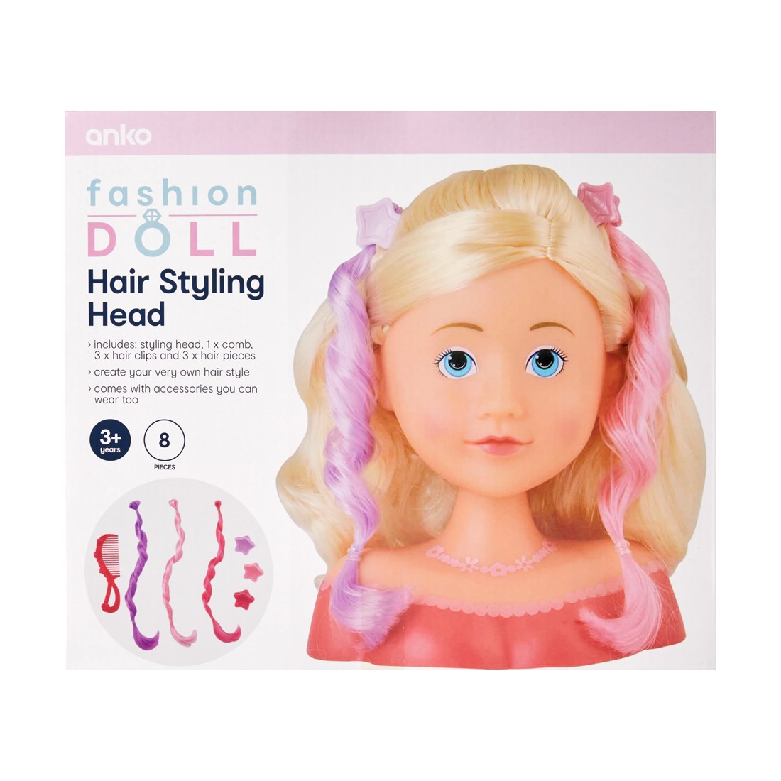 7 8 Piece Fashion Doll: Hair Styling Head, 7 of 7