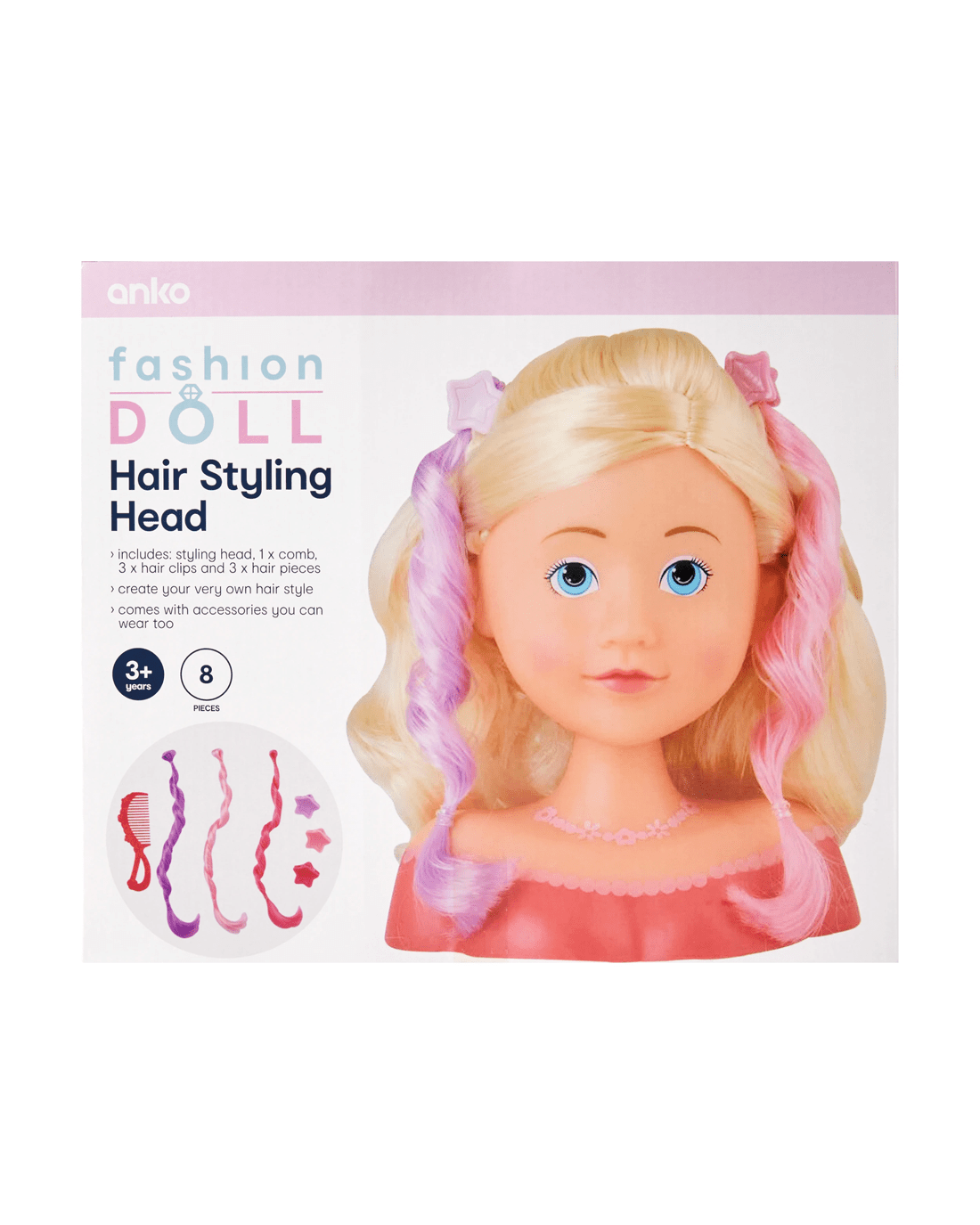7 8 Piece Fashion Doll: Hair Styling Head, 7 of 7