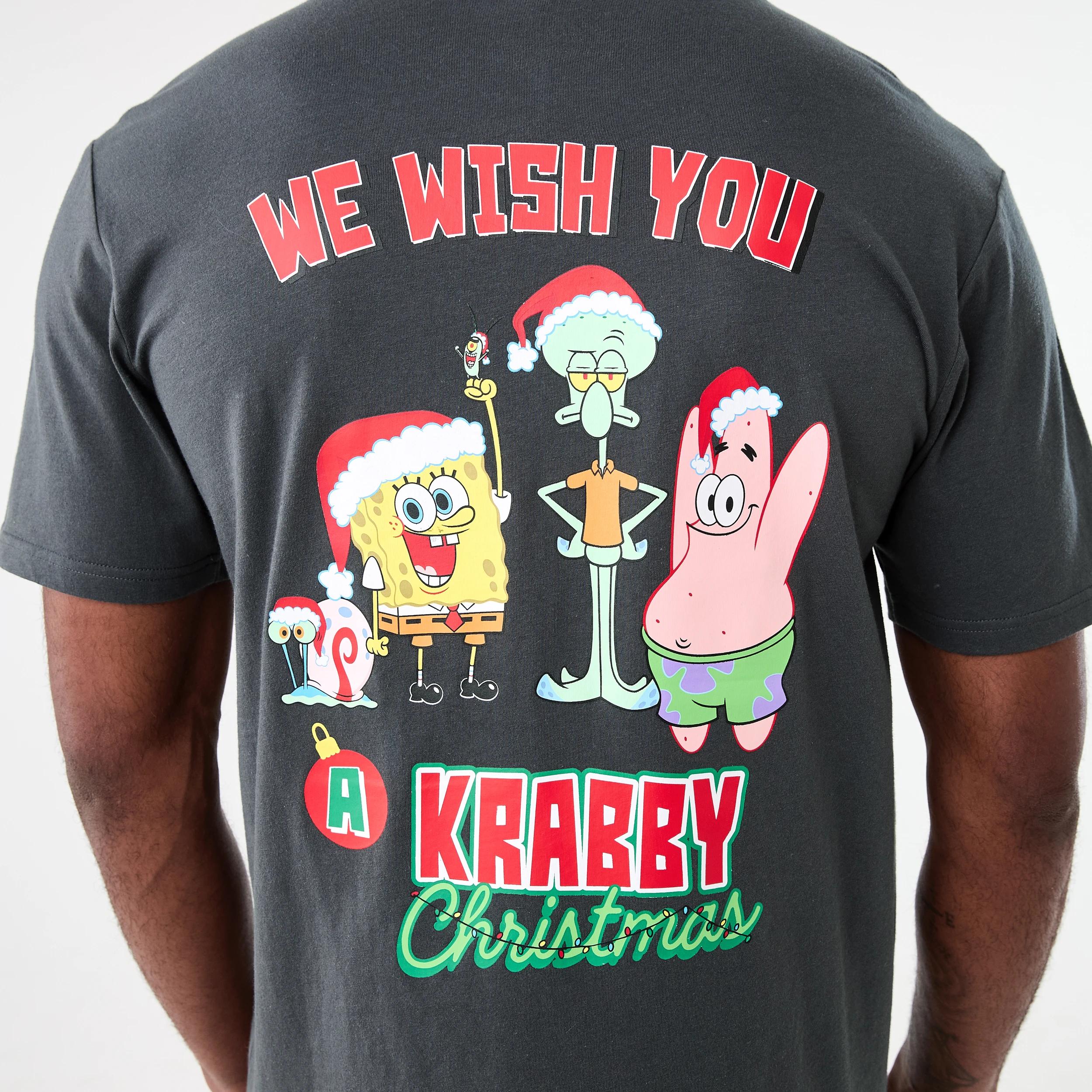 6 SpongeBob License Christmas T-shirt OYSTER BLACK, 6 of 6