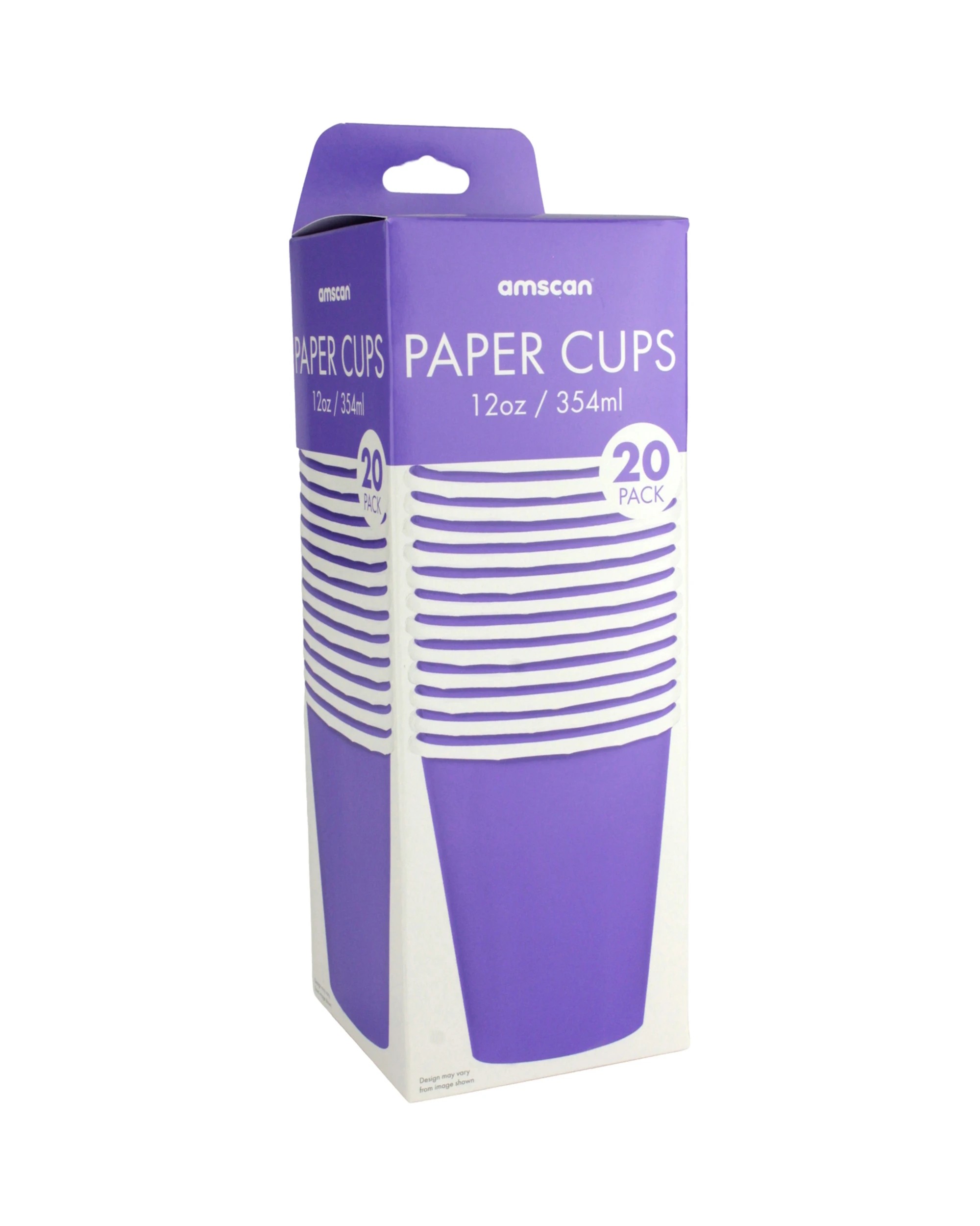 2 Amscan Paper Cups 354ml Pack of 20 - New Purple - New Purple, 2 of 3