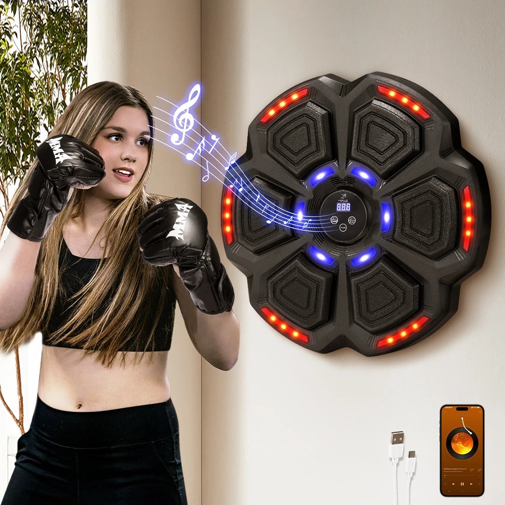 3 ProPulse Punching Boxing Machine Electronic Music Bluetooth Training 9 Speeds - Black, 3 of 3