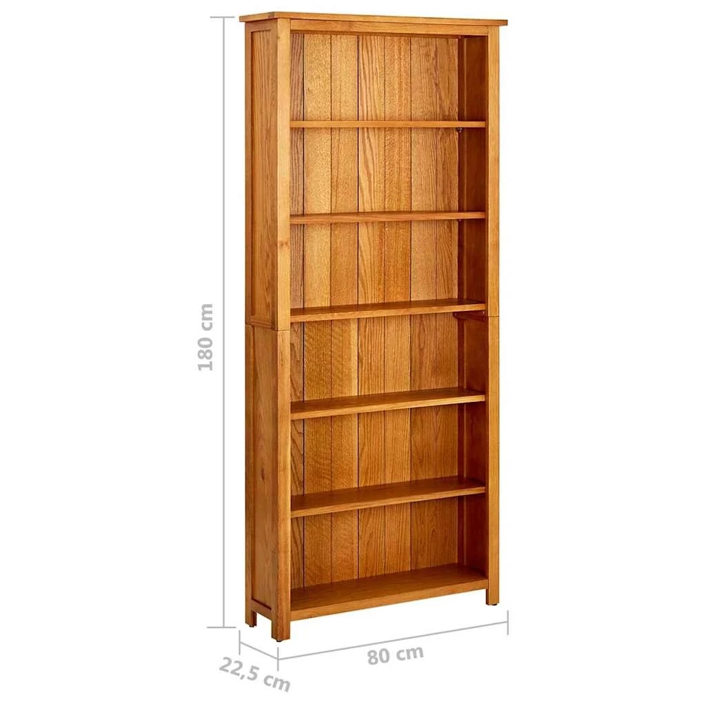 6 Vidaxl 6-tier Bookcase Solid Wood - Brown, 6 of 8
