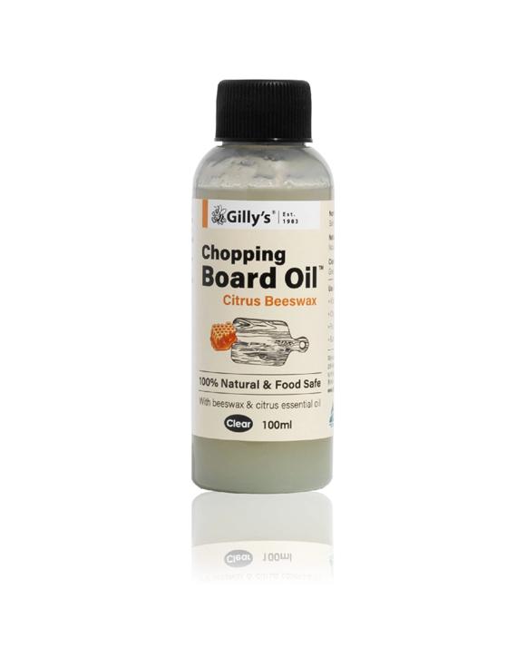 Gilly's Chopping Board Oil Natural Food Safe Beeswax Citrus 100mL - Clear