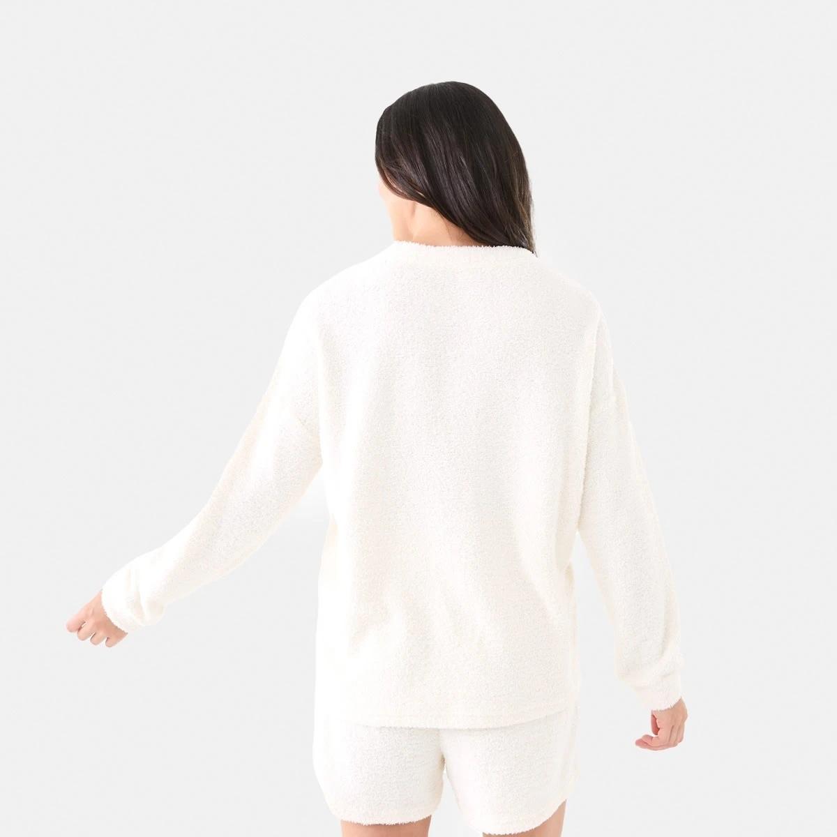 3 Long Sleeve Plush Fleece Top Whisper, 3 of 6