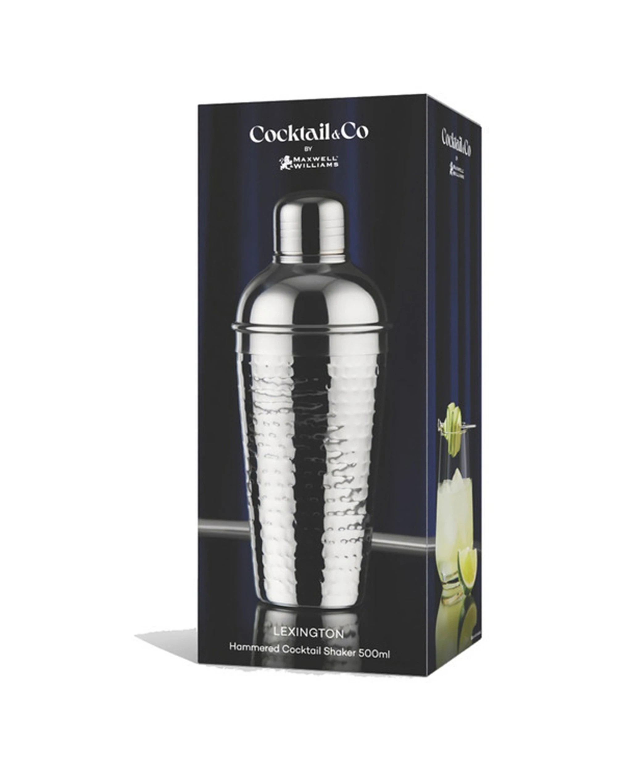 3 Maxwell & Williams Lexington 500ml Hammered Stainless Steel Cocktail Shaker
 - Silver, 3 of 3