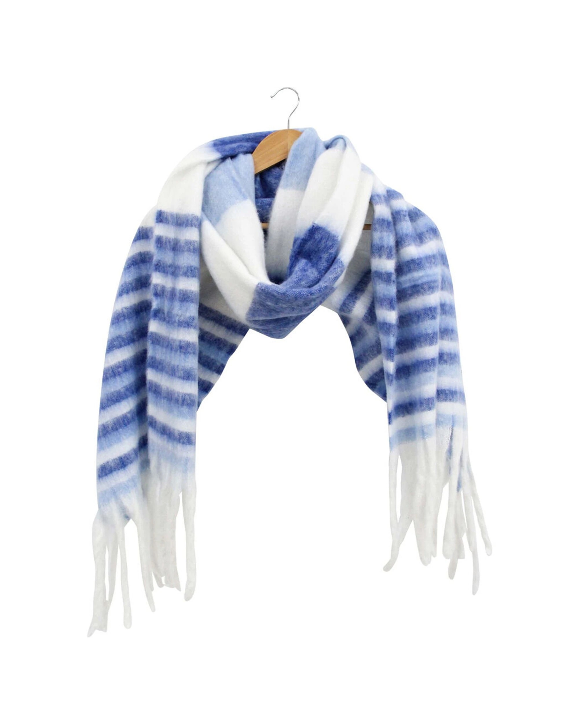 1 LVD Womens Nautical Stripes Winter Scarf 45x240cm Polyester - Multi, 1 of 1