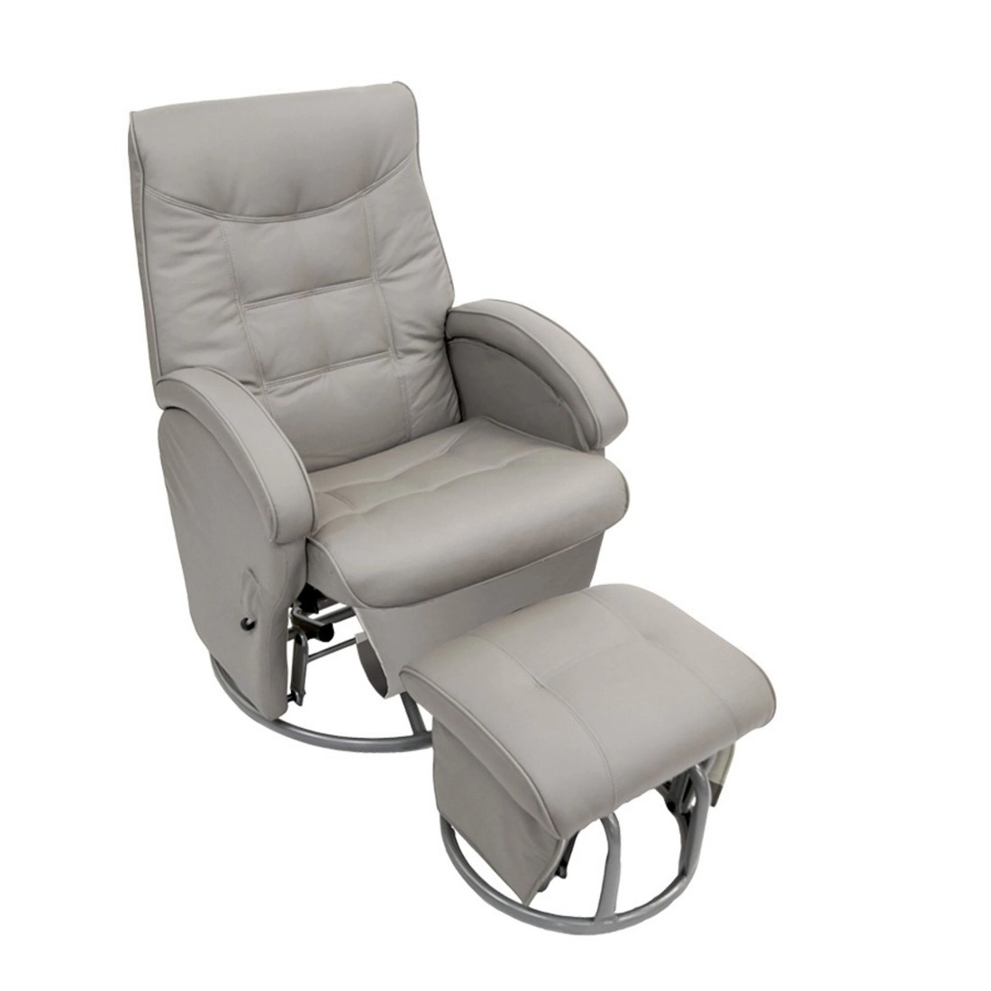 1 Babyhood Diva Feeding Glider Chair & Ottoman - Ice Grey, 1 of 3