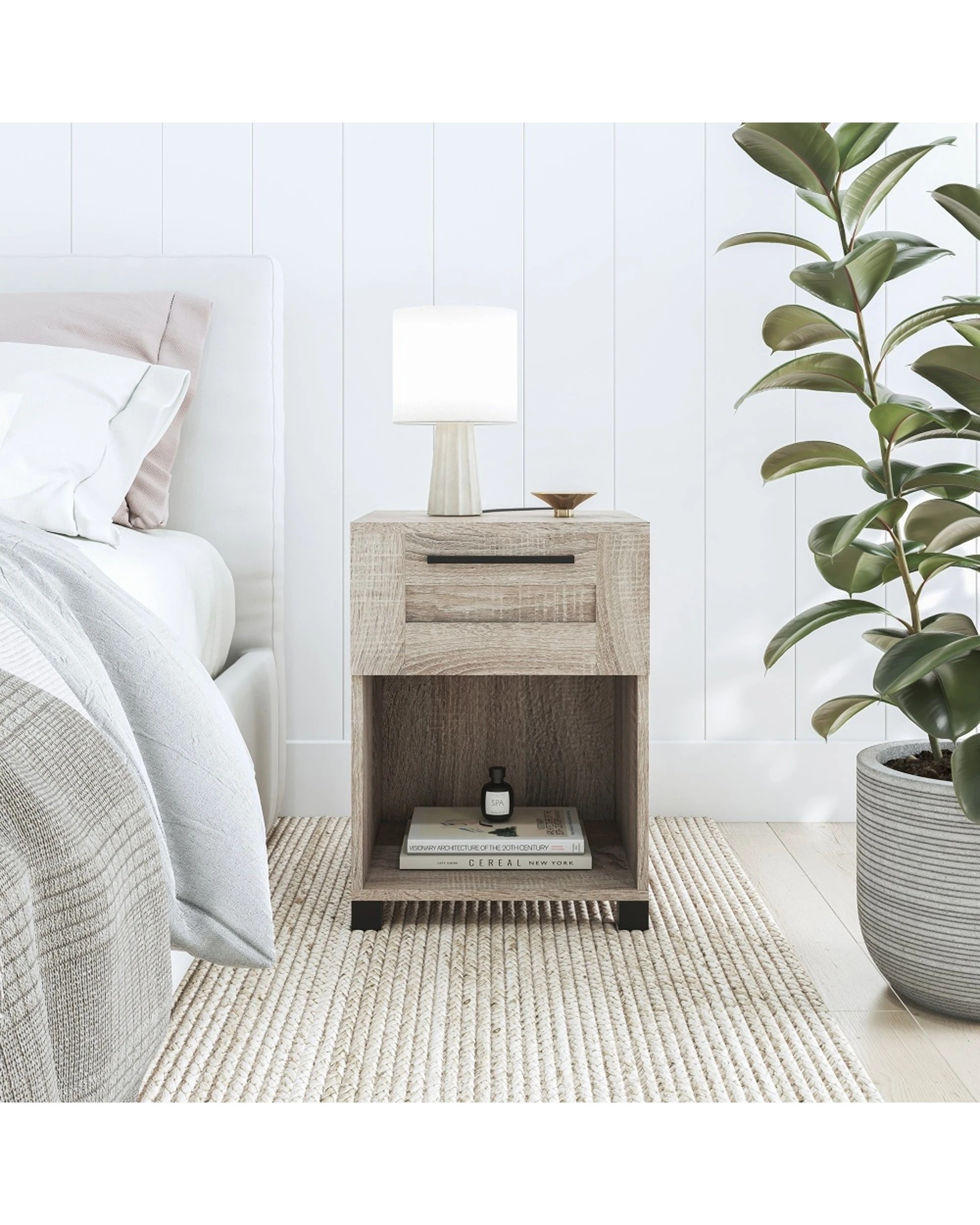 2 Alpine Bay Montreal Bedside Table 1 Drawer - Natural, 2 of 8