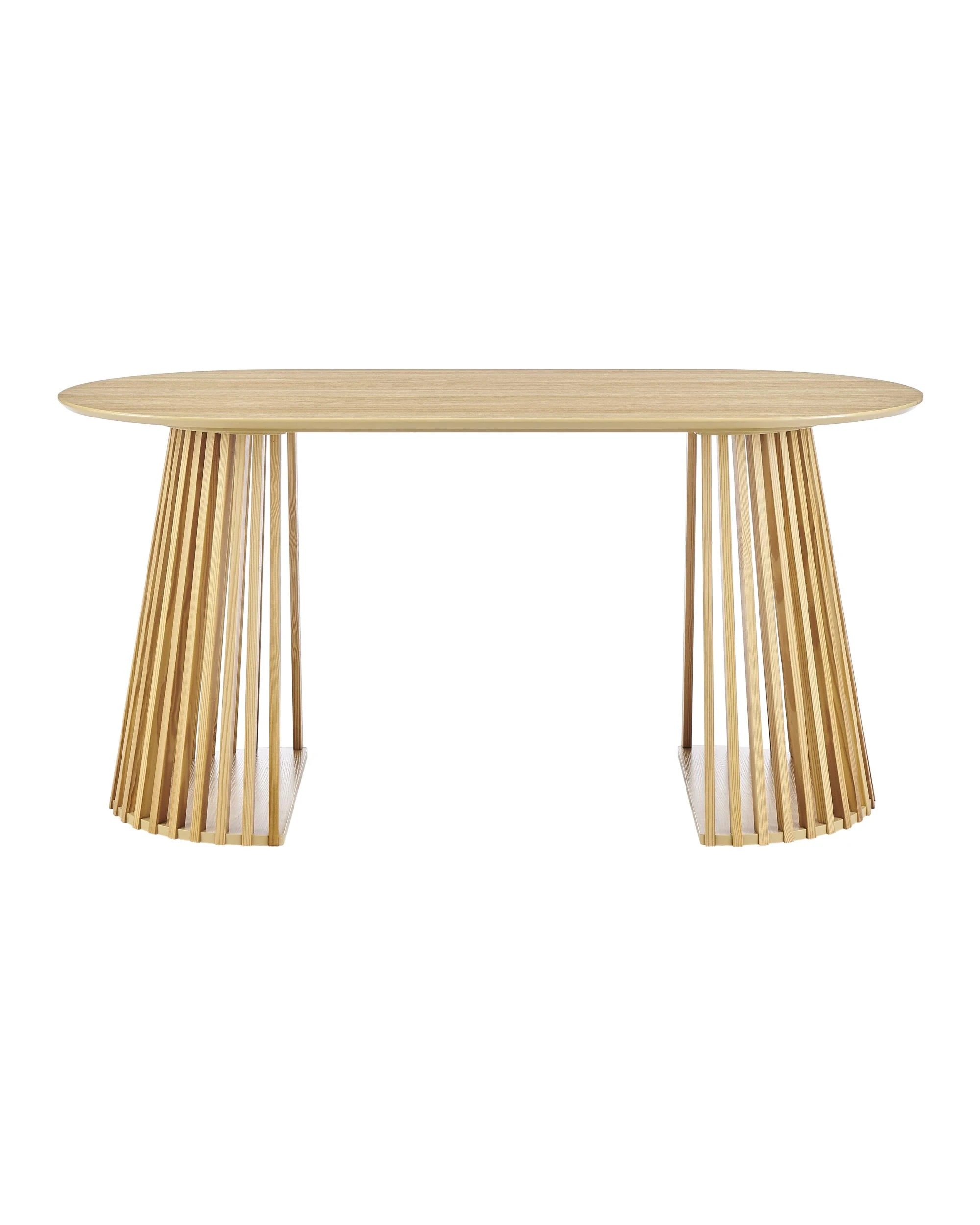 3 Kodu Oval Rounded Dining Table 160cm Oak - Natural, 3 of 7