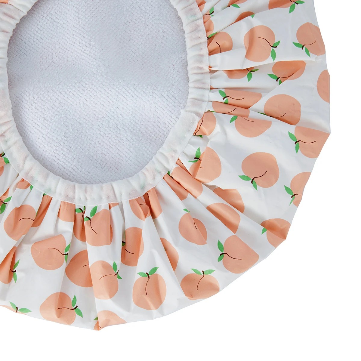 3 OXX Bodycare Waterproof Shower Cap - Peaches, 3 of 4