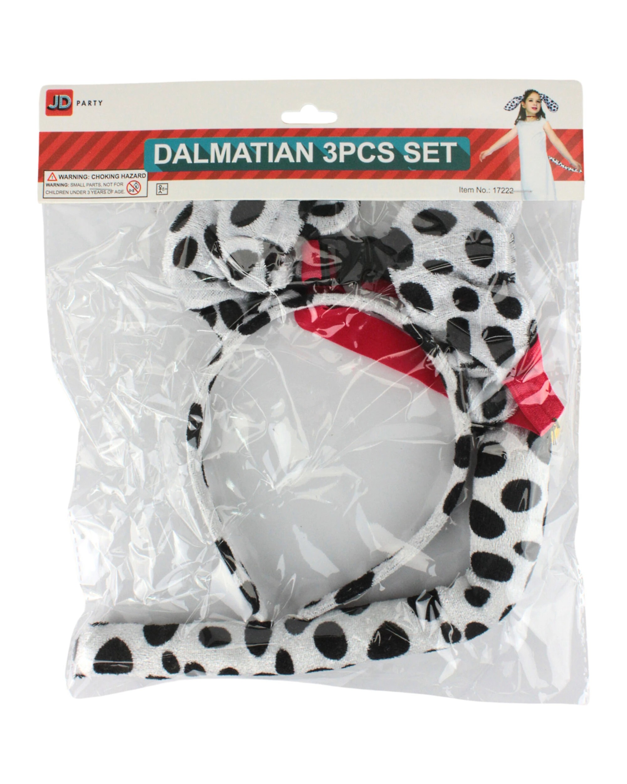 2 Partyrama Dalmatian Ears and Tail Costume Set - One Size, 2 of 3