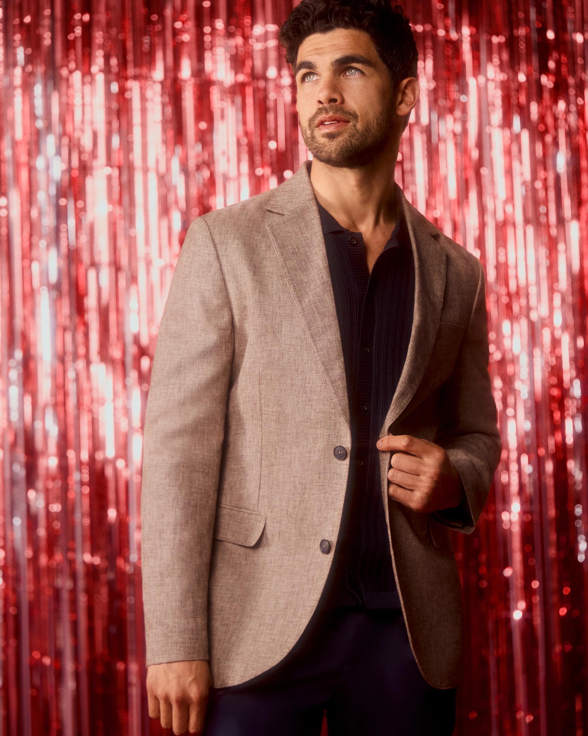 7 Tailored Fit European Linen Blazer - Preview CHOCOLATE, 7 of 7