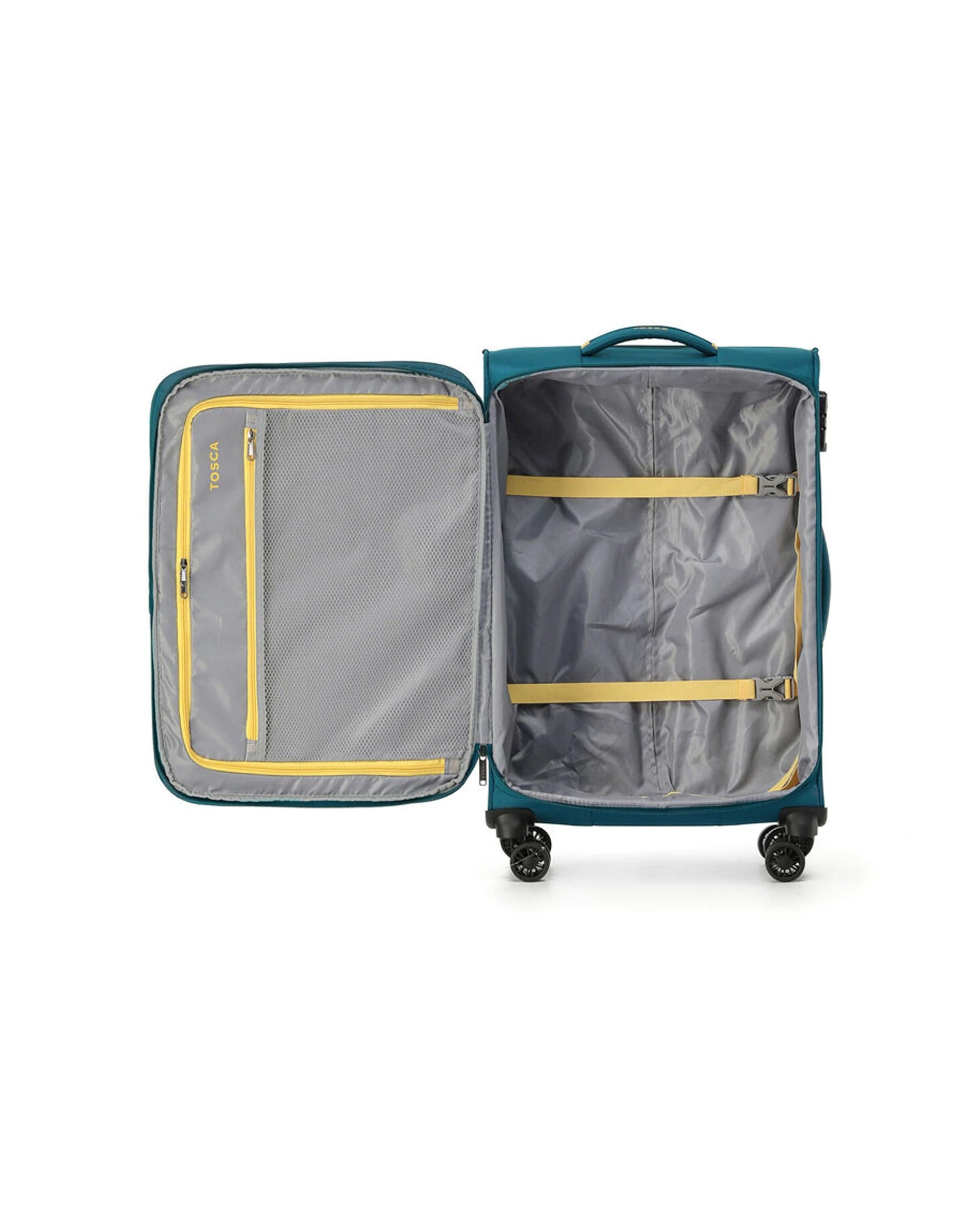 2 Tosca Luna Lite Soft Case Travelling Luggage Suitcase Medium - Blue, 2 of 3