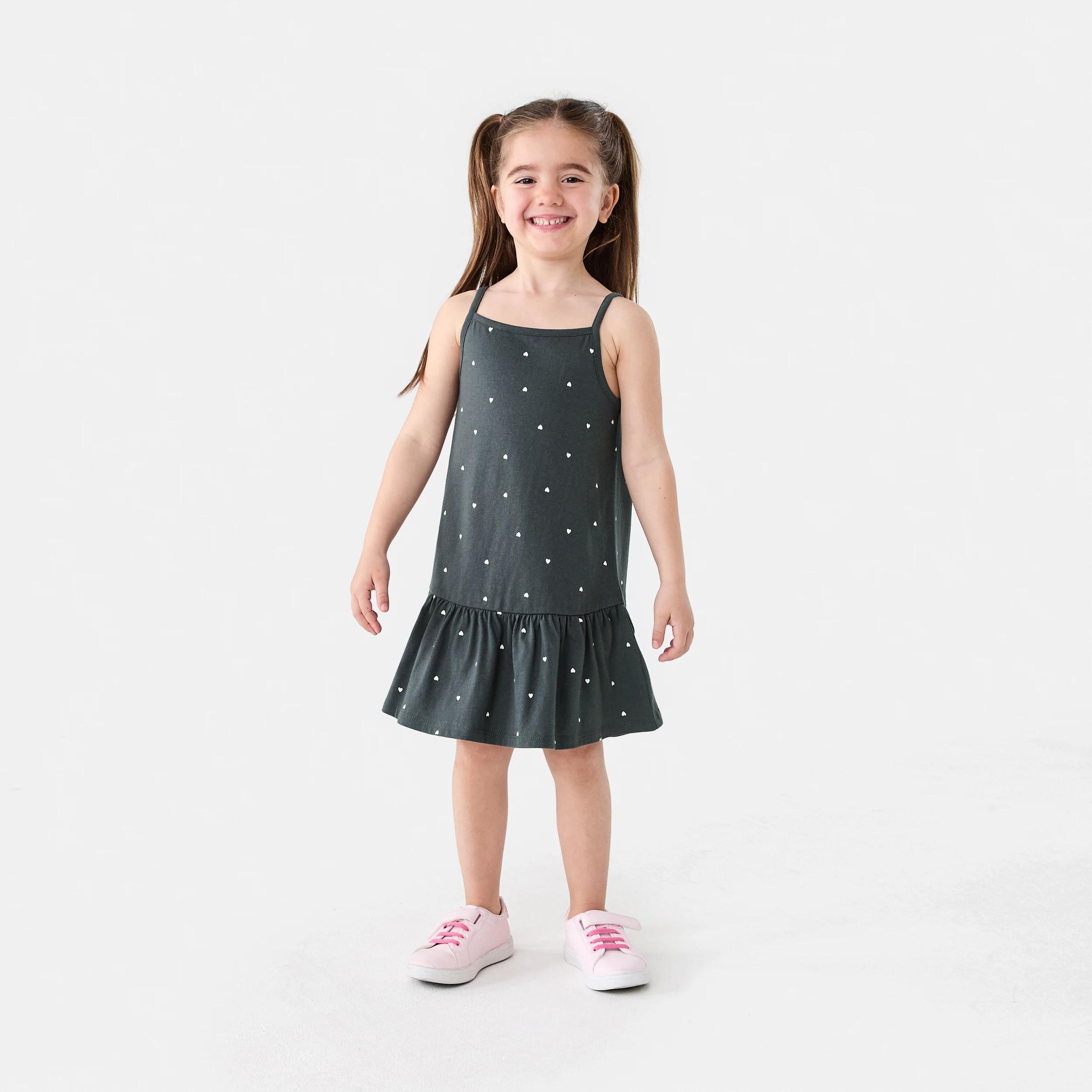 6 Sleeveless Print Dress Gry Heart, 6 of 7