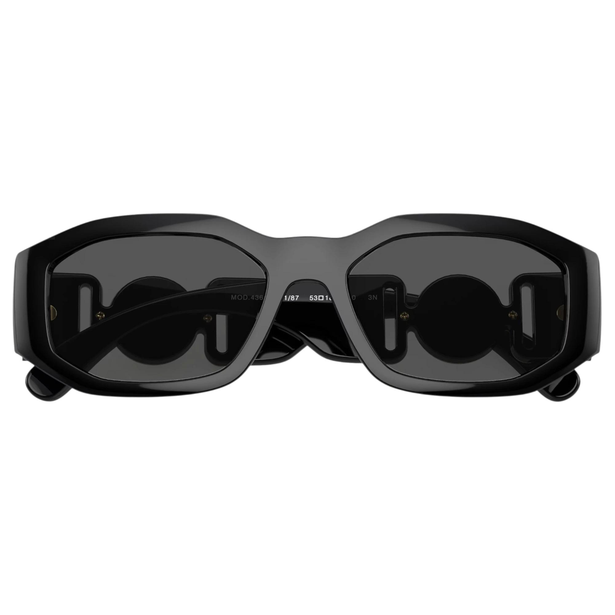 3 Versace Womens Sunglasses Ve4361 Biggie Sunnies BLACK/DARK GREY, 3 of 5