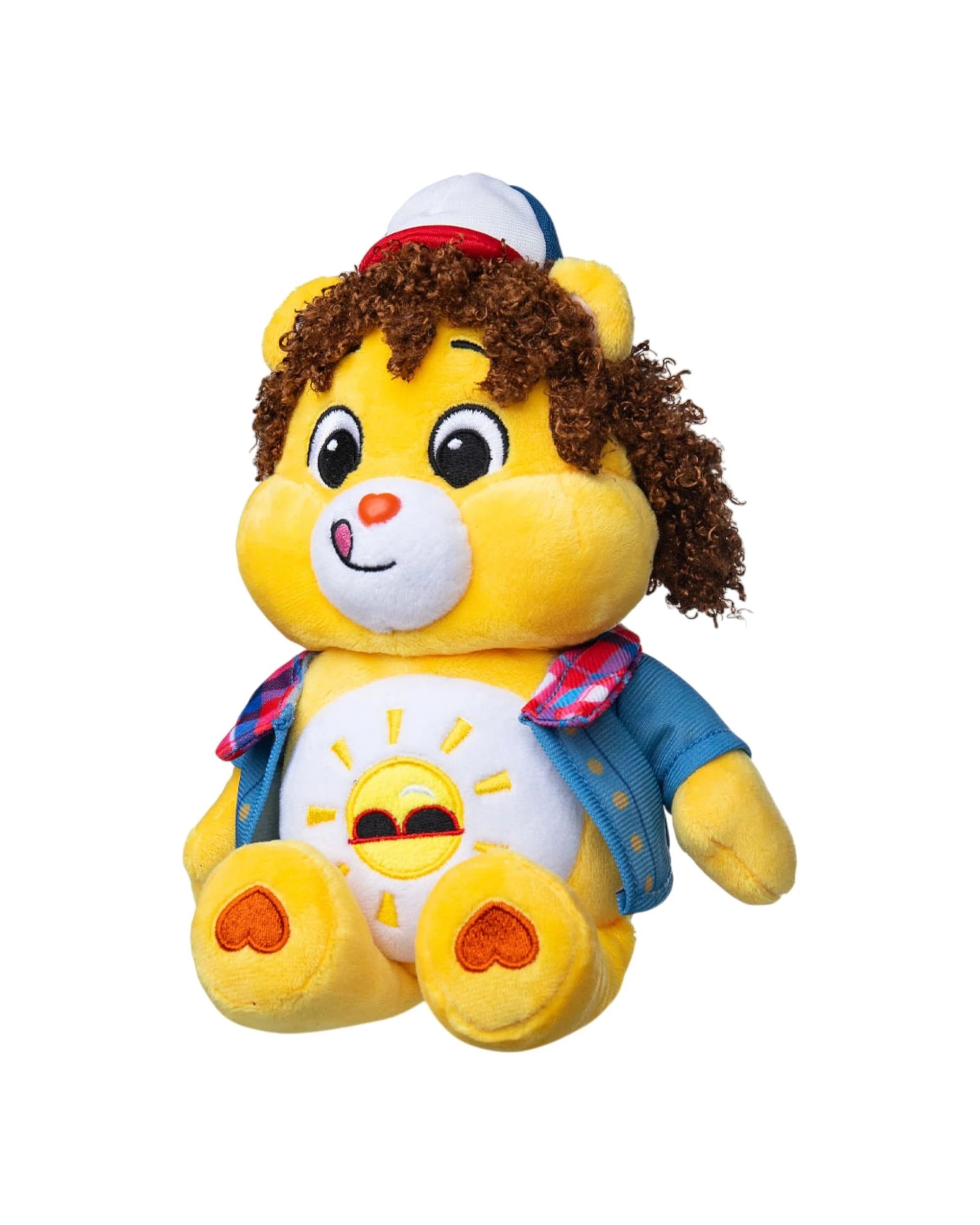 3 Care Bears x Stranger Things Funshine Bear as Dustin Fun Size Plush, 3 of 5