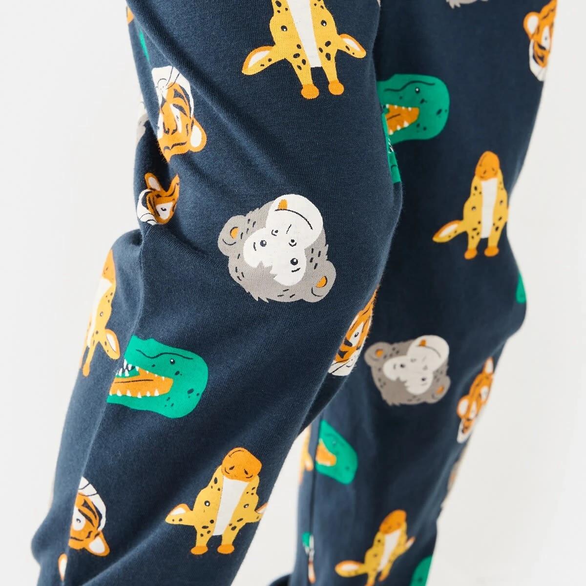 6 Jersey Pyjama Set Nvy Animal, 6 of 10
