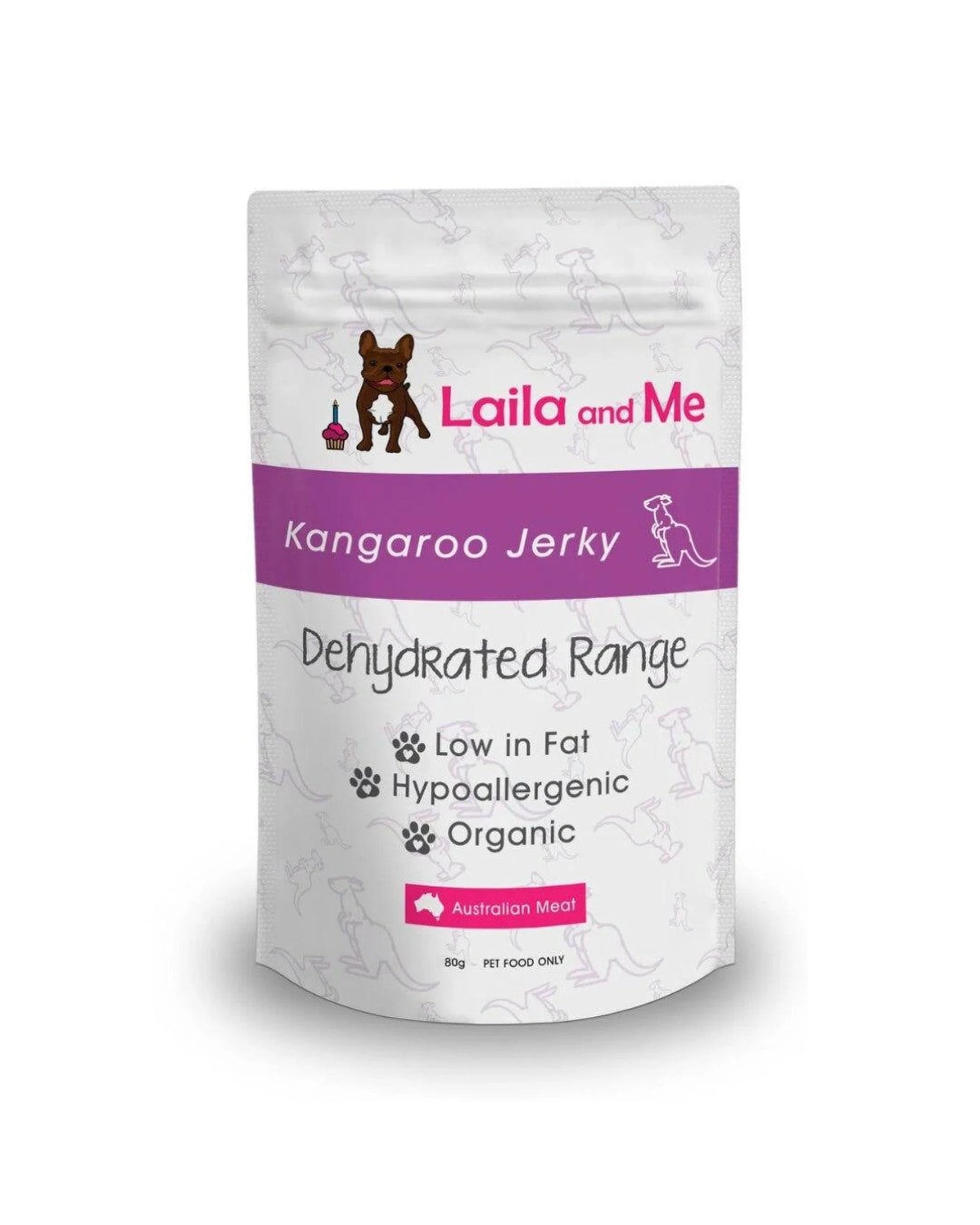 1 Laila & Me Dehydrated Range Kangaroo Jerky Dog Training Treats 80g, 1 of 6