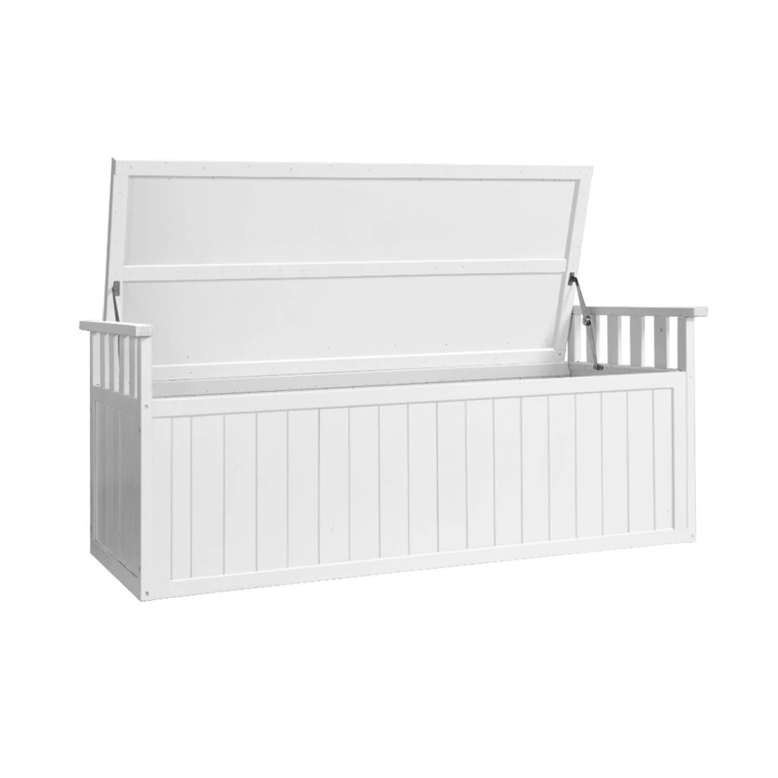 4 Gardeon Outdoor Storage Bench Box 129cm - White, 4 of 7