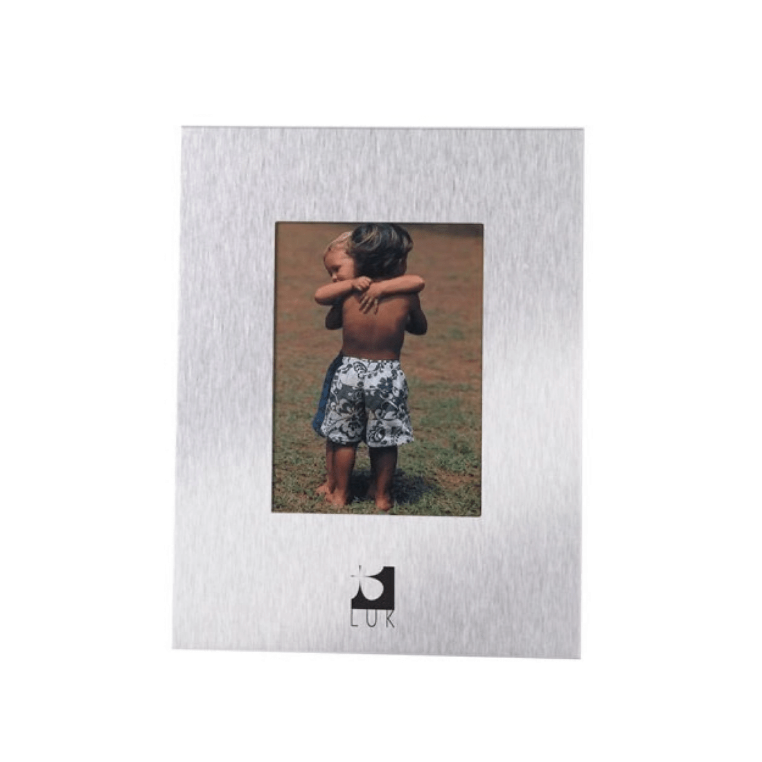 1 BR Home Brushed Aluminum Photo Frame with Table Stand, 1 of 3