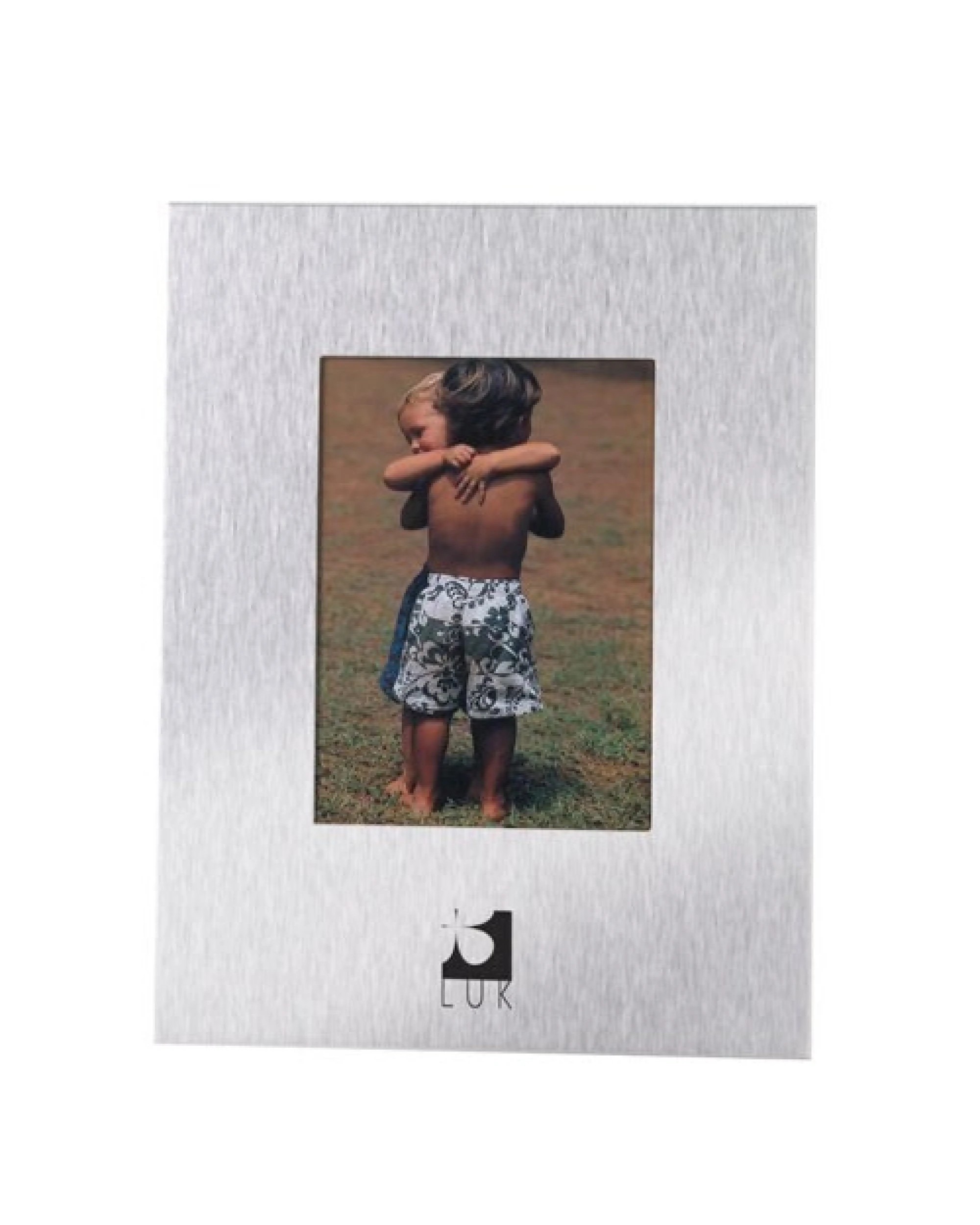 1 BR Home Brushed Aluminum Photo Frame with Table Stand, 1 of 3