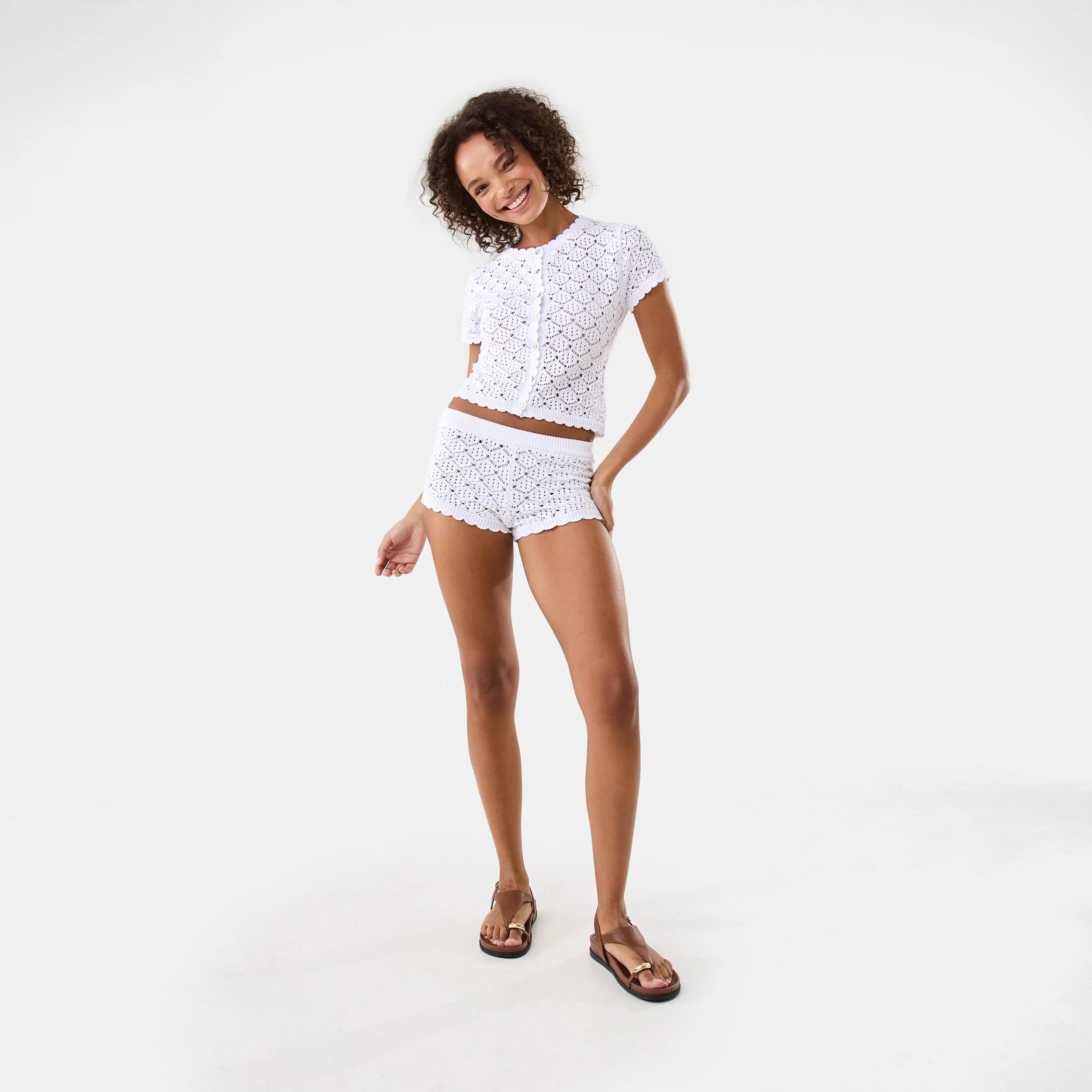 2 Crochet Mini Shorts White, 2 of 10