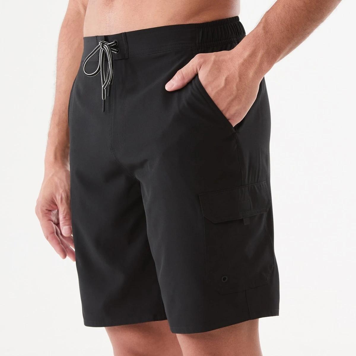 2 Stretch Cargo Swim Shorts BLACK, 2 of 5