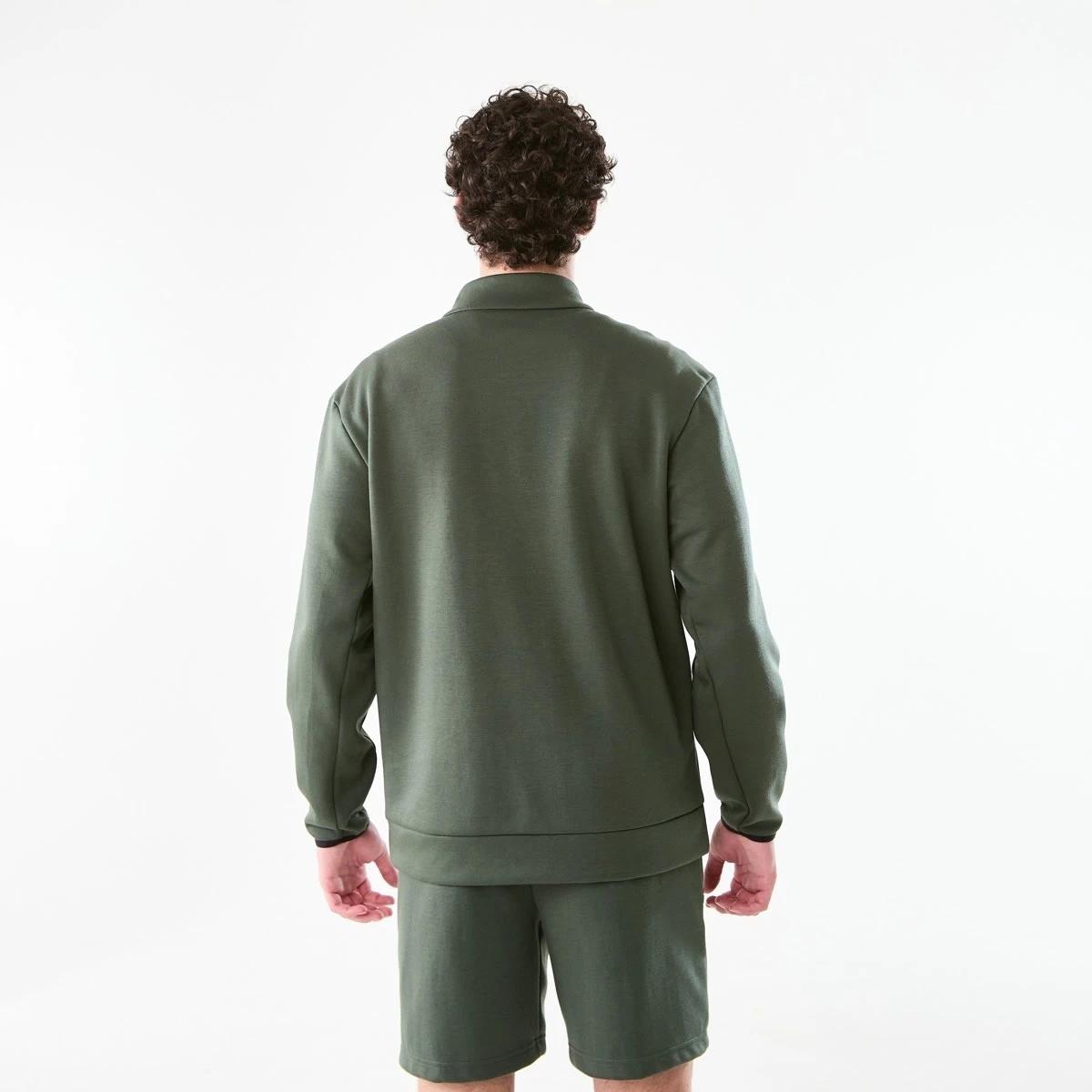 3 Active Mens Sports Half Zip Pullover Deepst Grn, 3 of 7