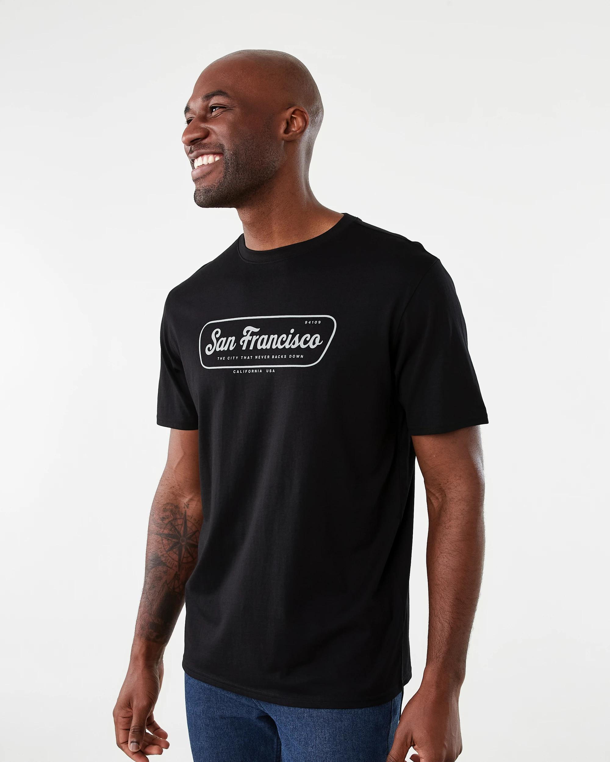 2 Print T-shirt Blk Sanfan, 2 of 6