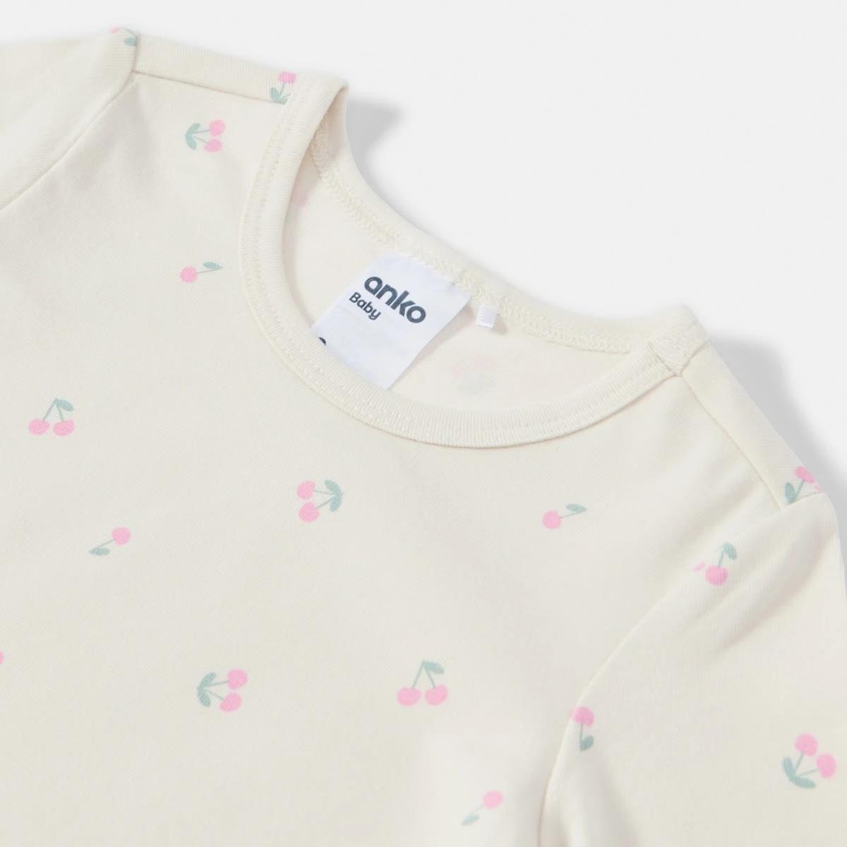 6 3 Pack Bodysuits Pnk Cherry, 6 of 8