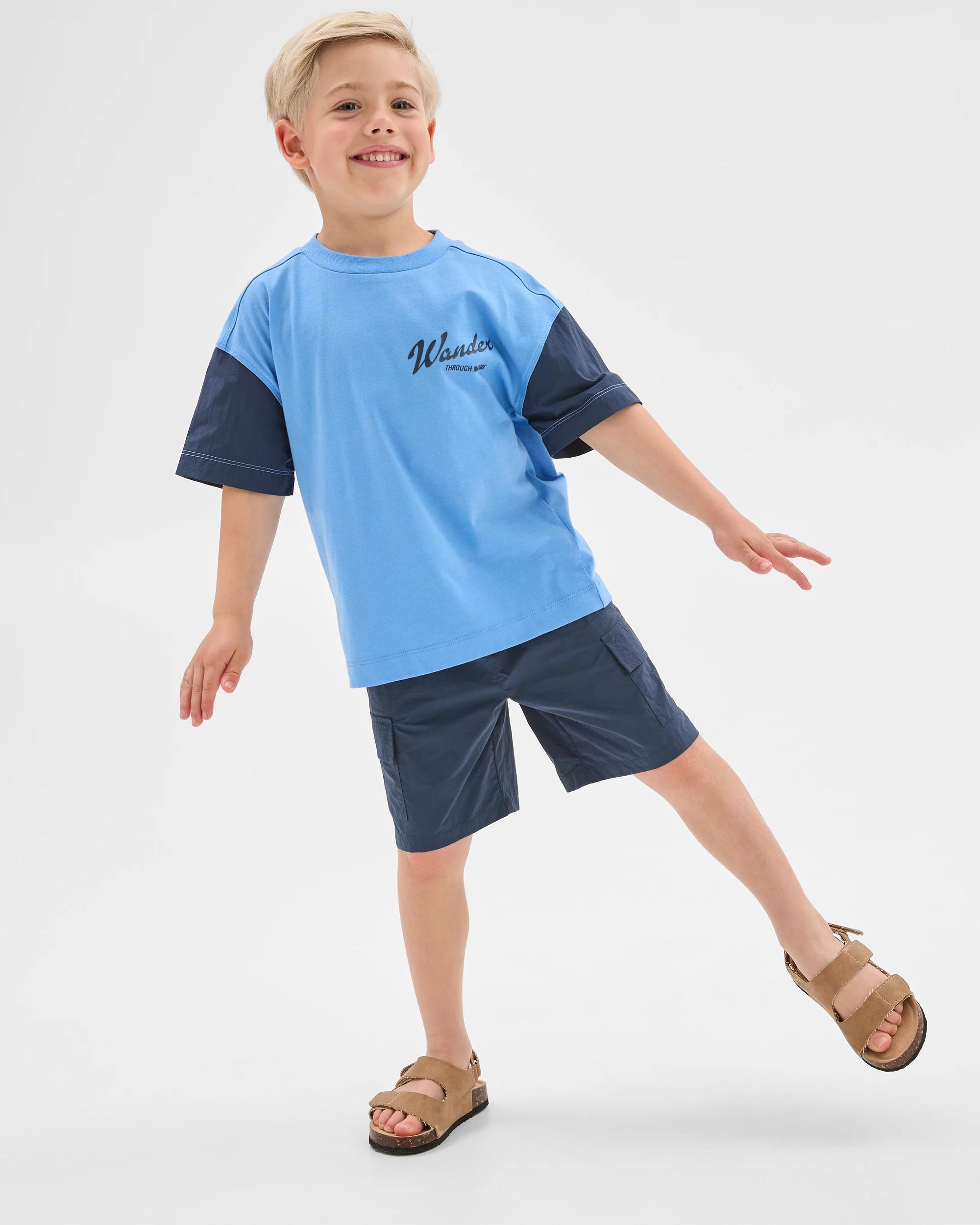 1 Target Australian Cotton And Nylon Blend Oversized T-shirt BLUE, 1 of 7