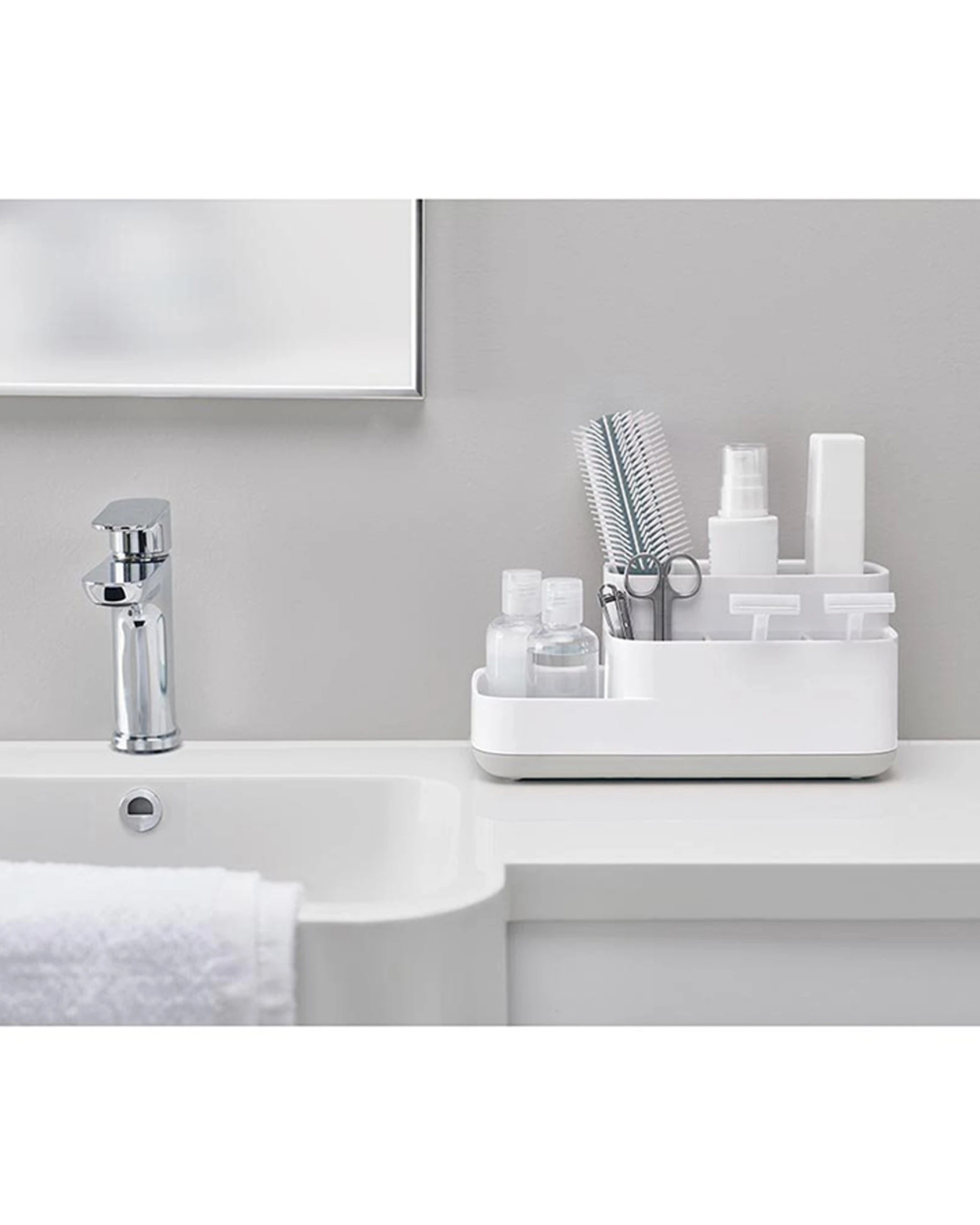 3 Joseph Joseph Bathroom Caddy Multiple Compartments Non Slip Base Versatile - Grey, 3 of 3