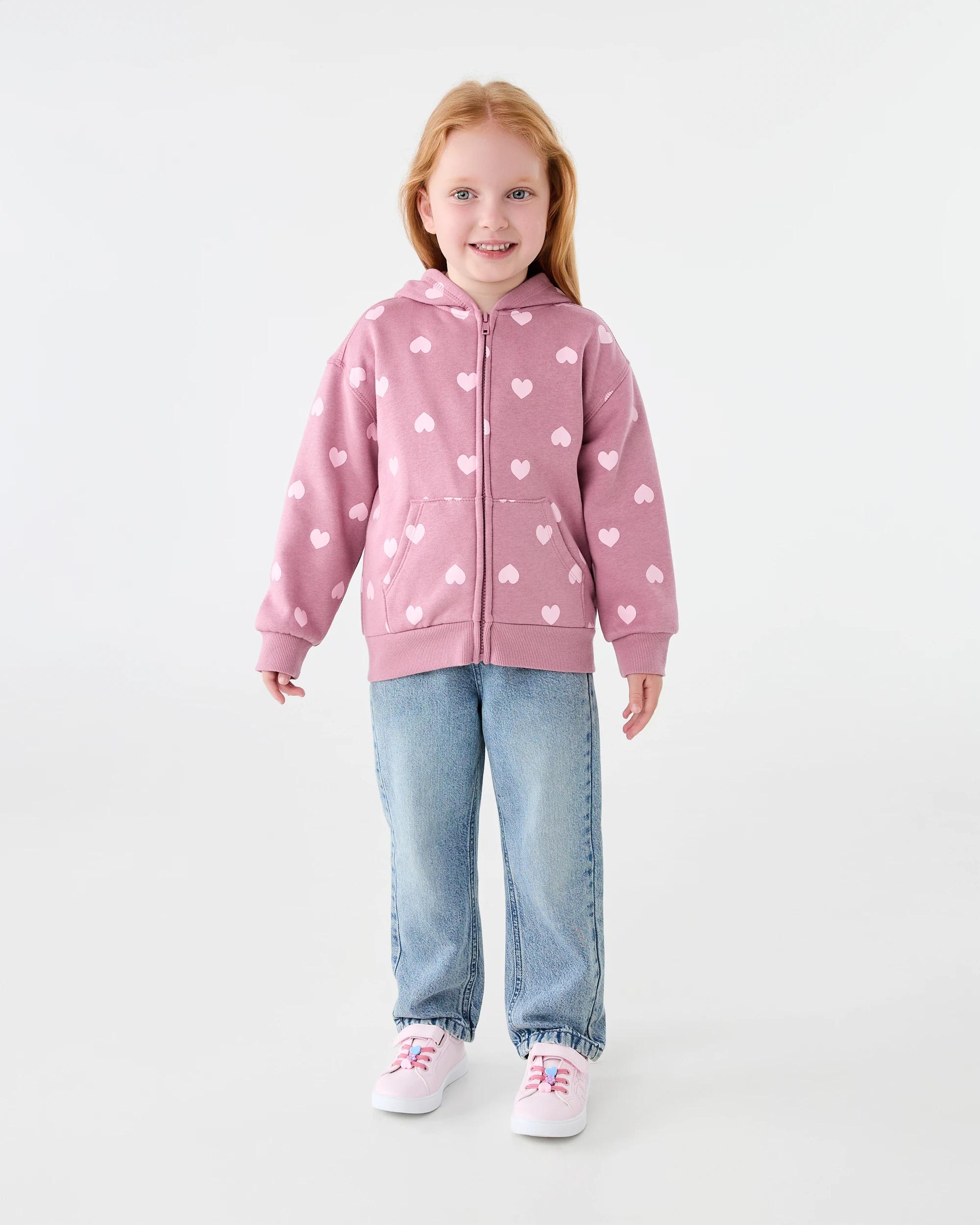 8 Zip Through Hoodie Pink Heart, 8 of 9