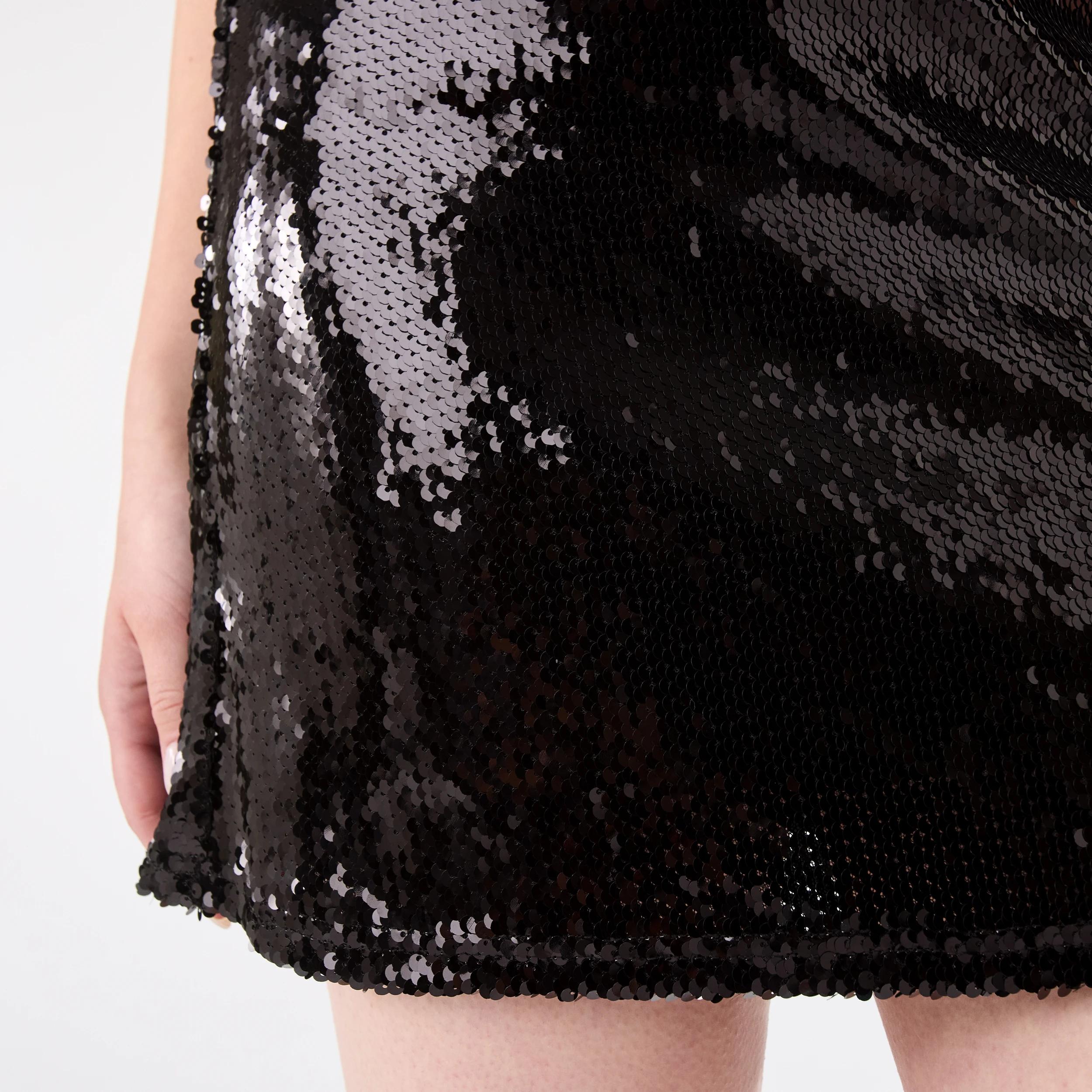 6 Sequin Mini Skirt Black, 6 of 6