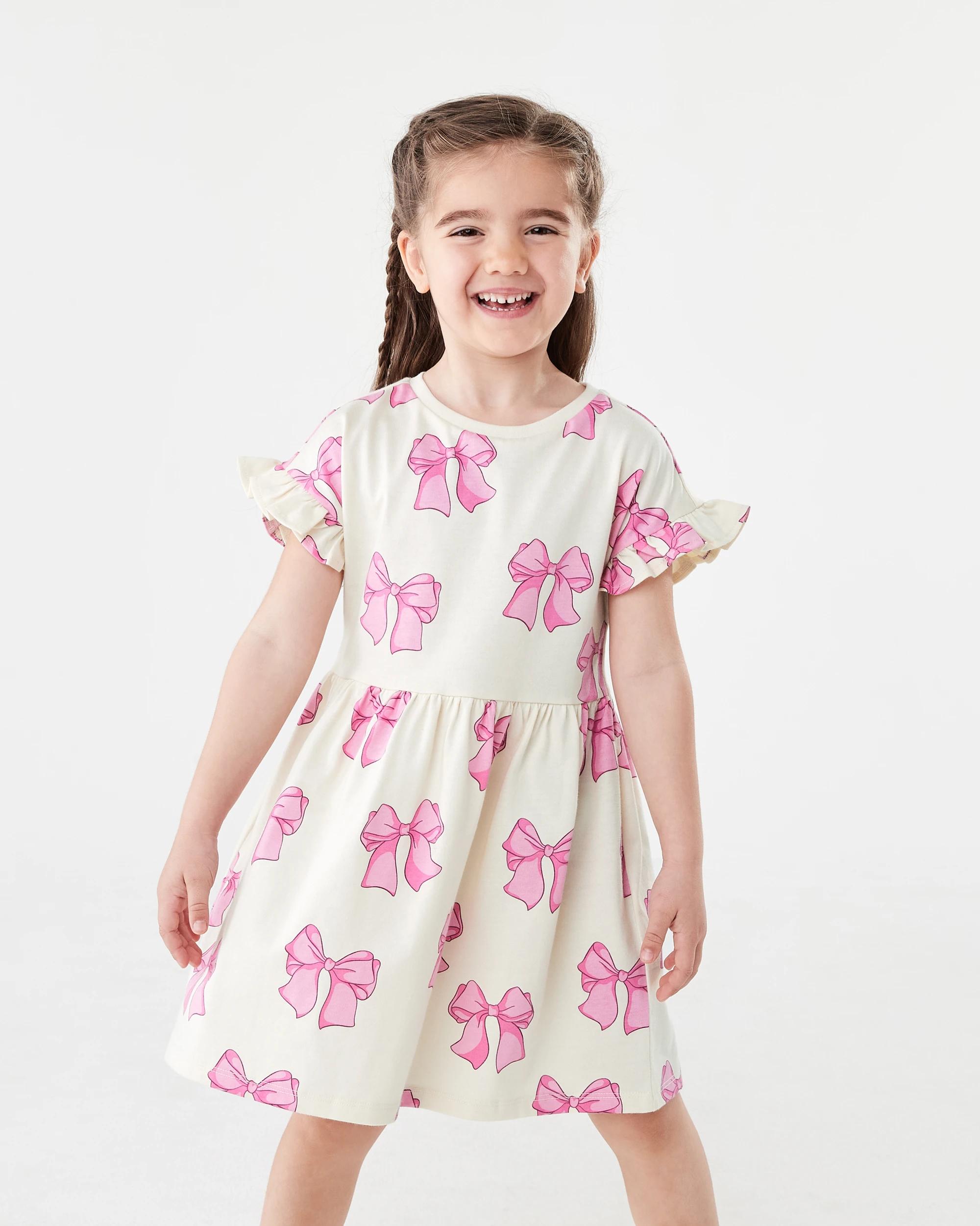 1 Jersey Dress Beige Bows, 1 of 10