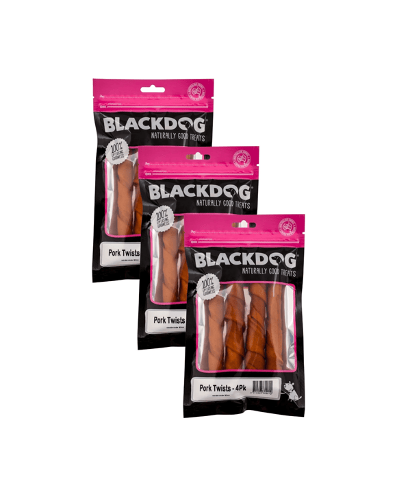 Blackdog Pork Twists 4 Pack x 3pk