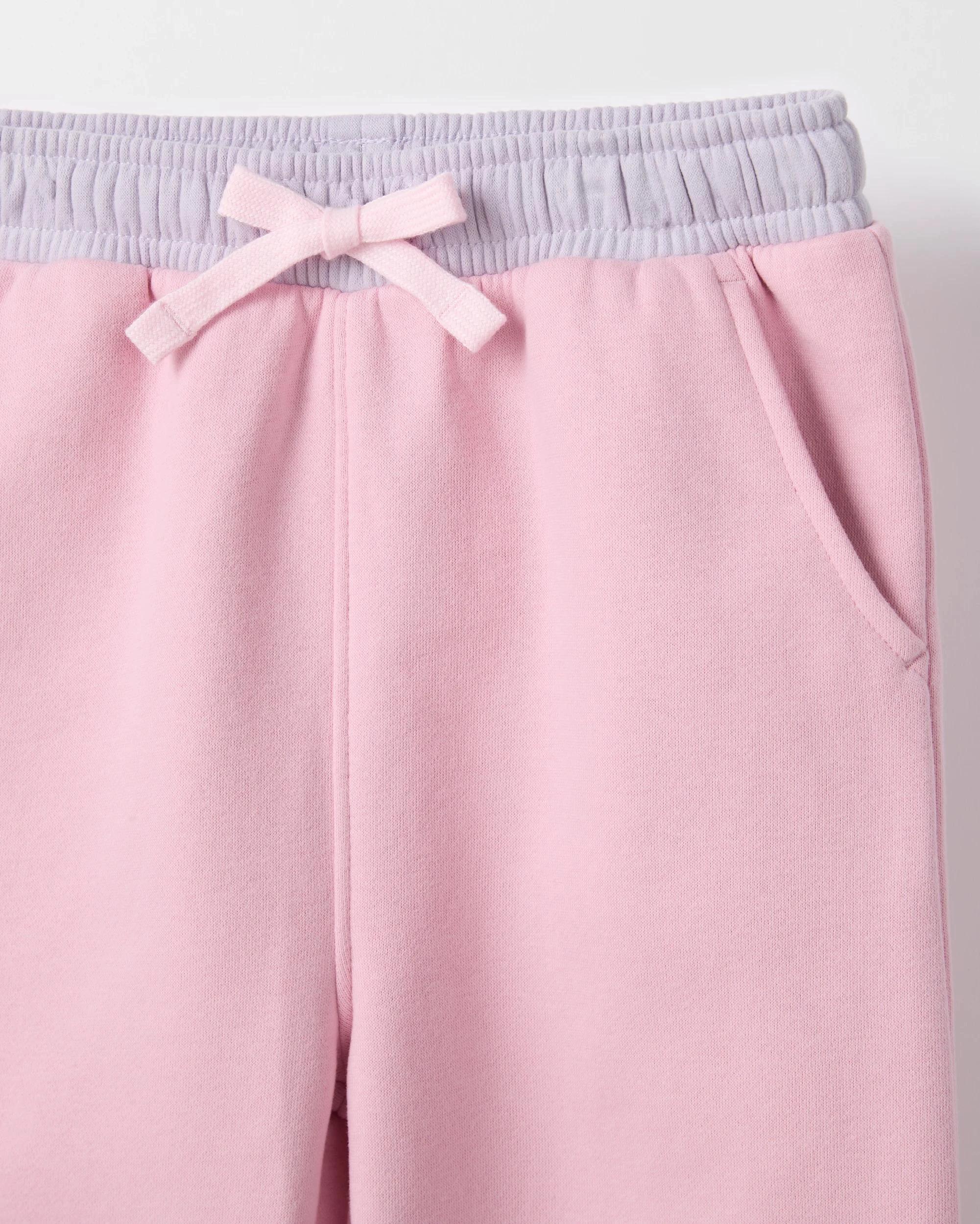 6 Target Kids Australian Cotton Blend Fashion Wide Leg Trackpants PINK COLOUR BLOCK, 6 of 6