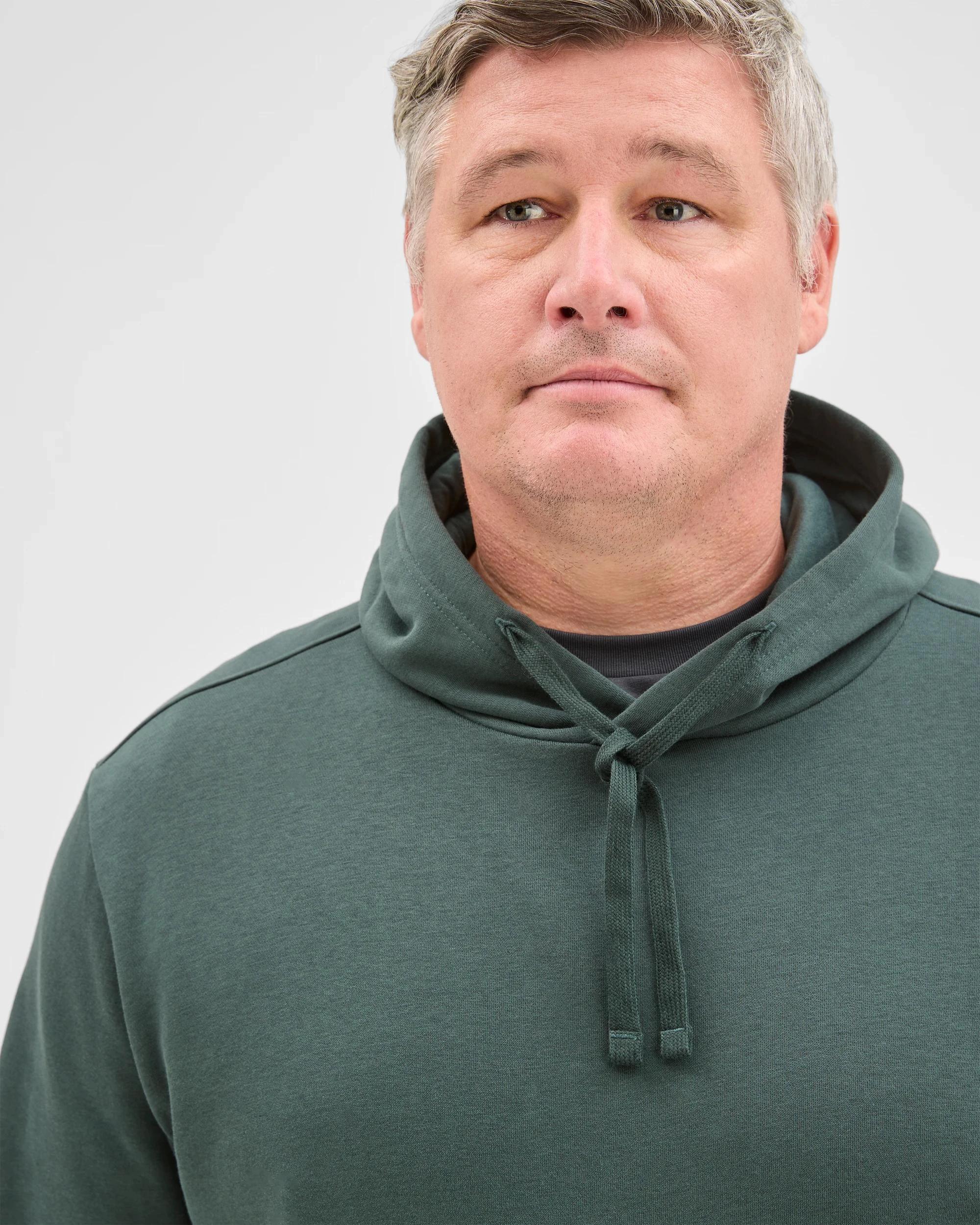 4 Target Man Plus Plus Size Australian Cotton Blend Fleece Popover Jumper DARK GREEN, 4 of 5