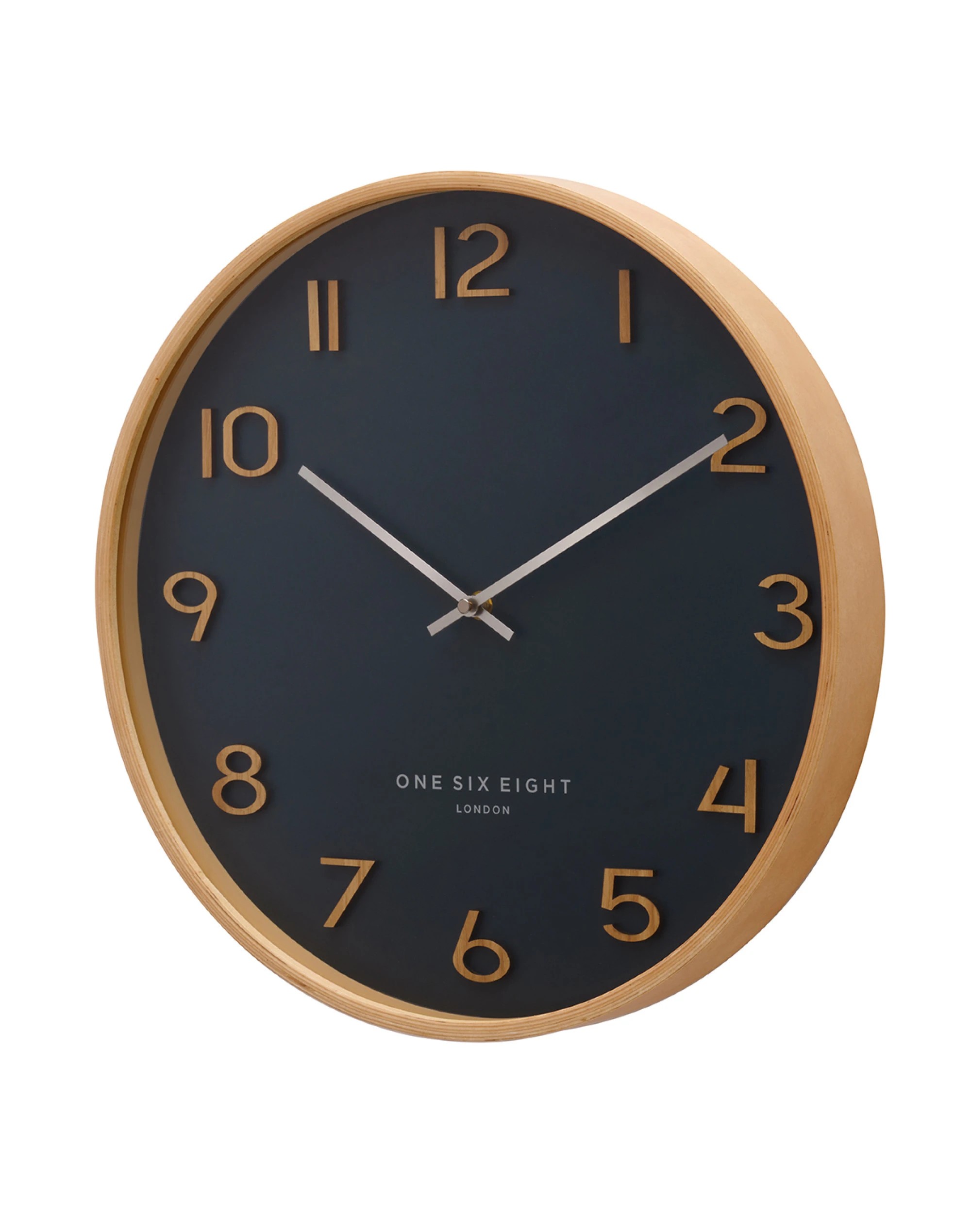 2 One Six Eight London Wallace Silent Wall Clock - 41cm - Petrol Blue - Blue, 2 of 3