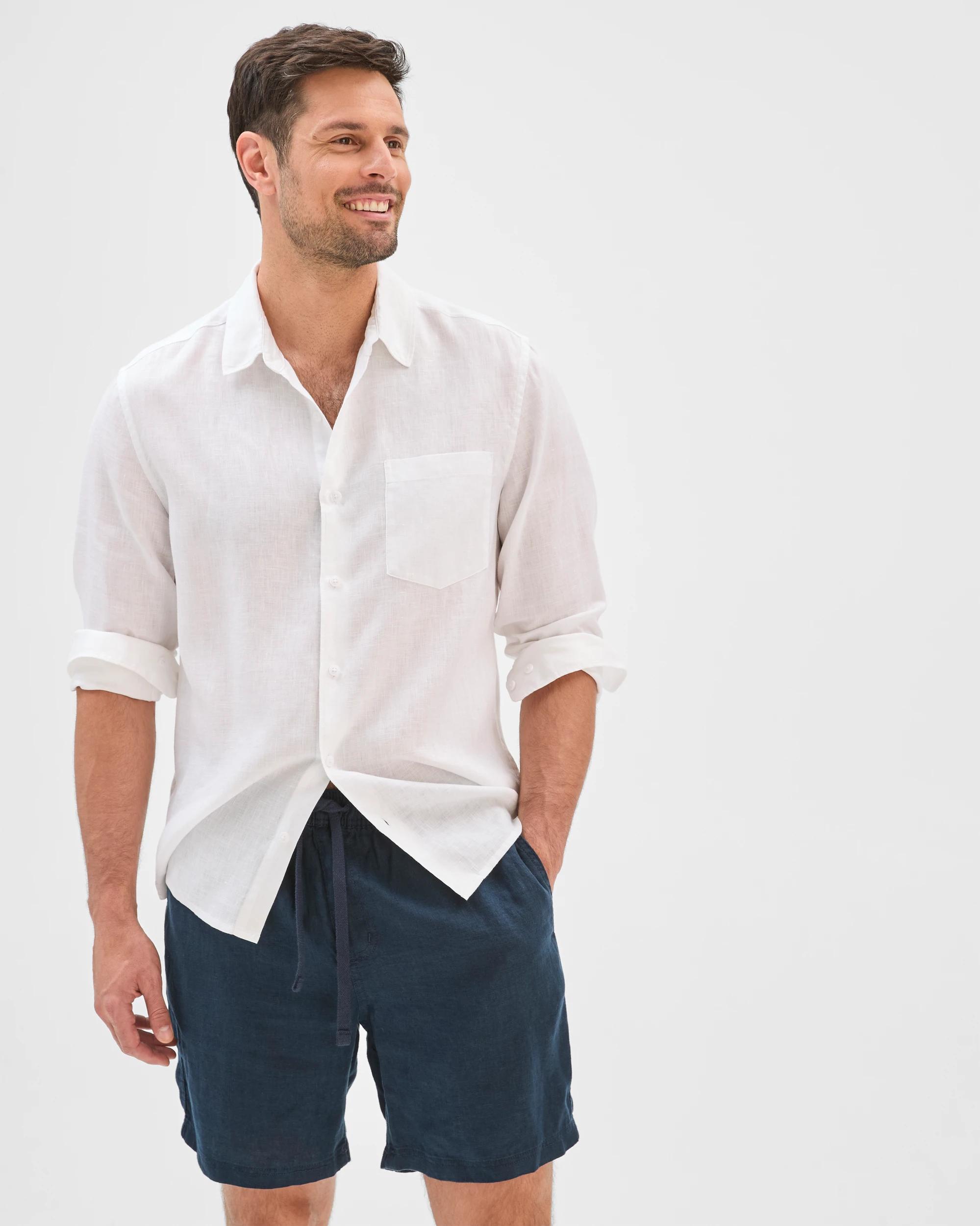 6 Target Man European Linen Shorts NAVY, 6 of 8