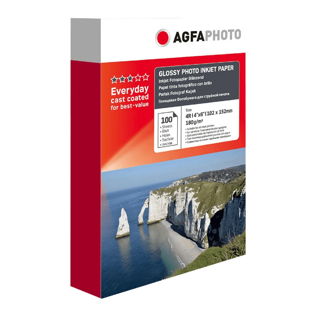 1 AGFA 6x4' Gloss Photo Paper 180gsm 100 Pack, 1 of 1