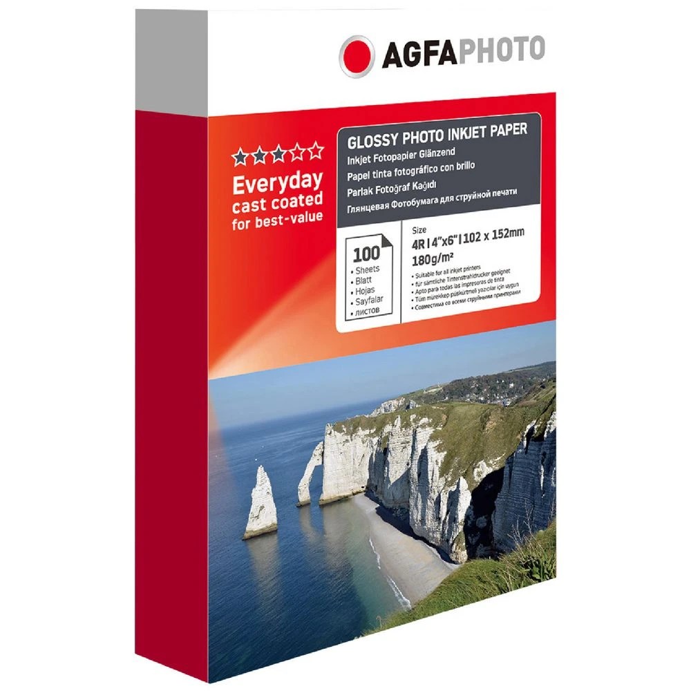 1 AGFA 6x4' Gloss Photo Paper 180gsm 100 Pack, 1 of 1