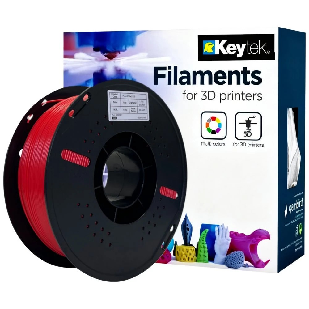 1 Keytek PLA+ 3D Filament Red, 1 of 1