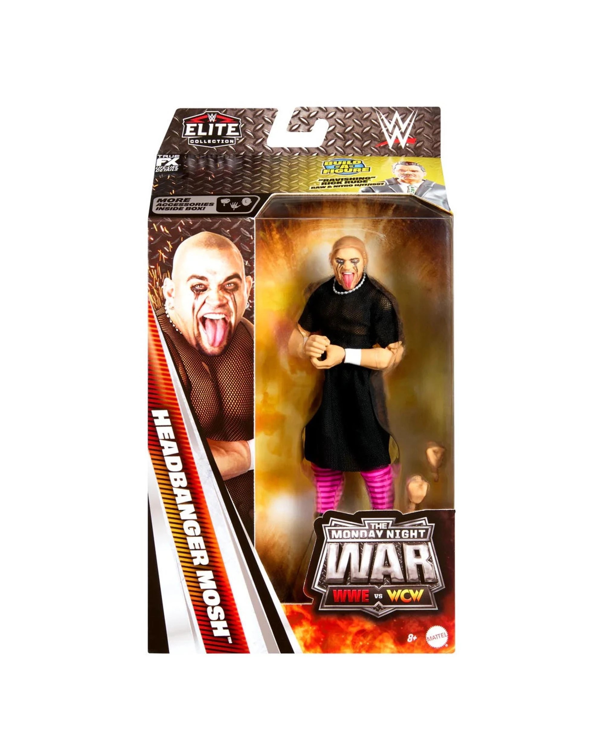 1 WWE Elite Collection The Monday Night War WWE Vs WCW Headbanger Mosh Action Figure, 1 of 7